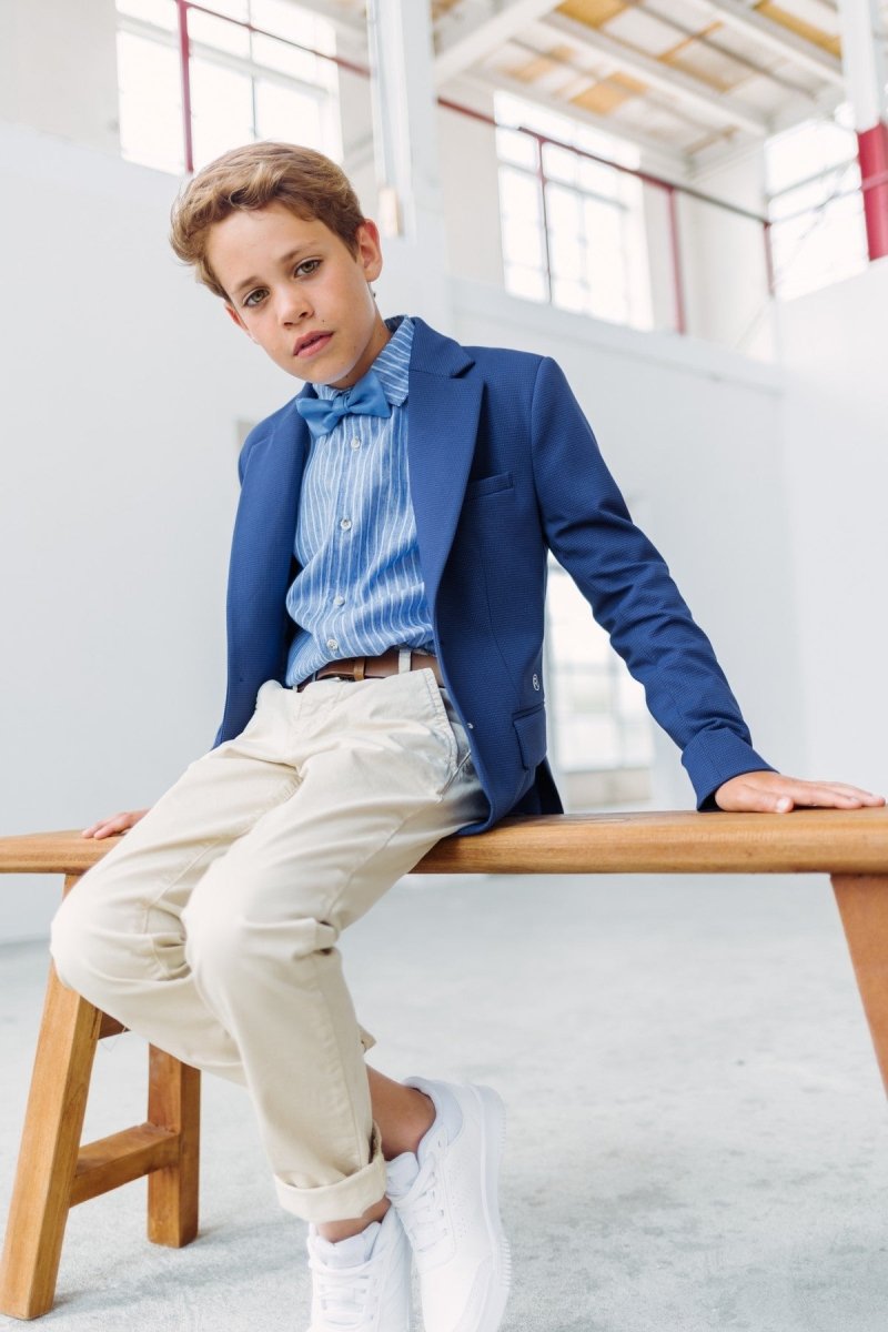 Otto overhemd blauw linnen -Blouses - Red+Blu