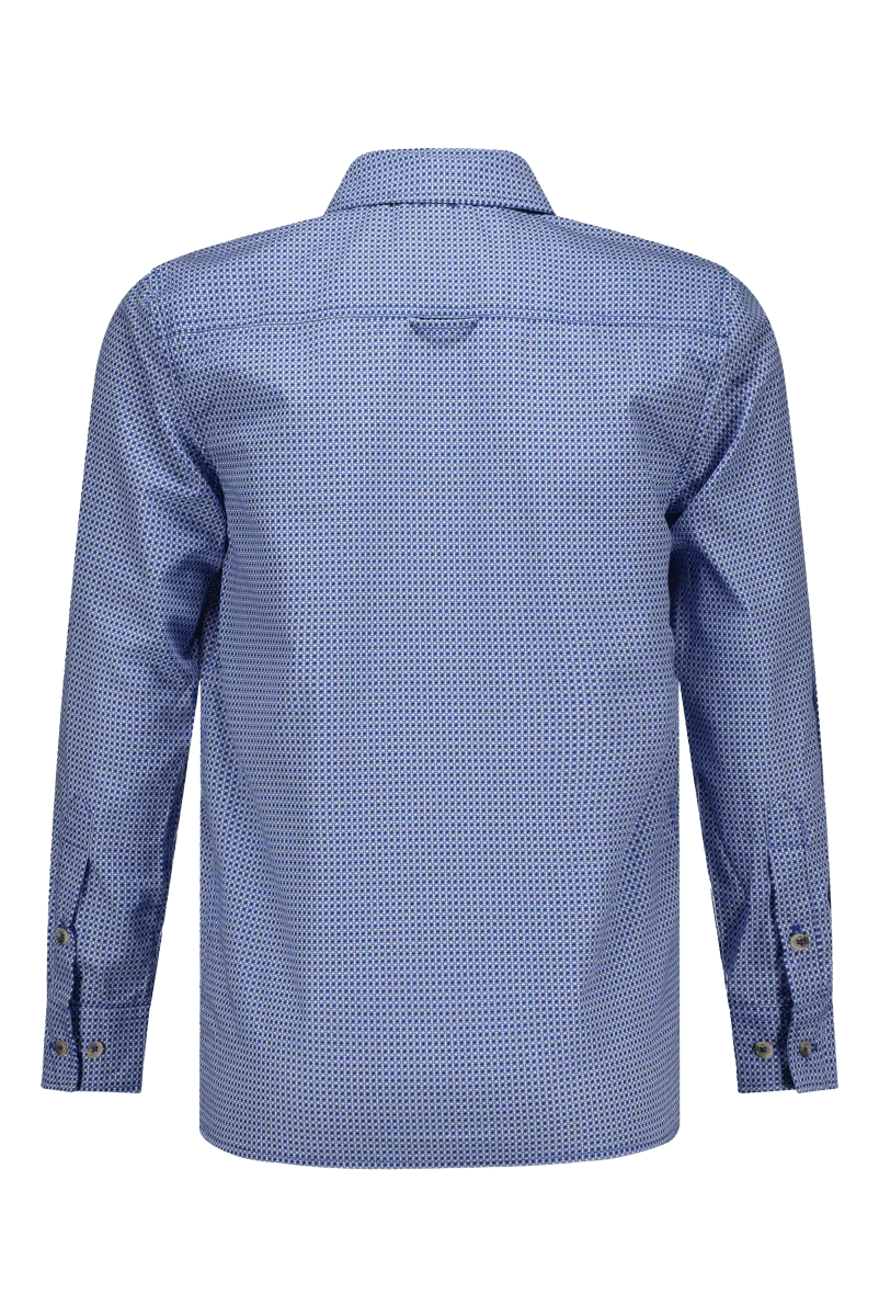 Otto overhemd print blauw -Blouses - Red+Blu