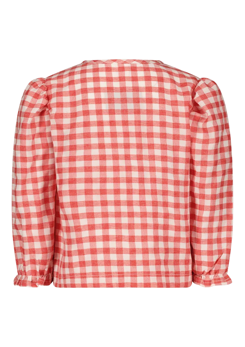 Philou blouse rood ruit - The New Chapter Store
