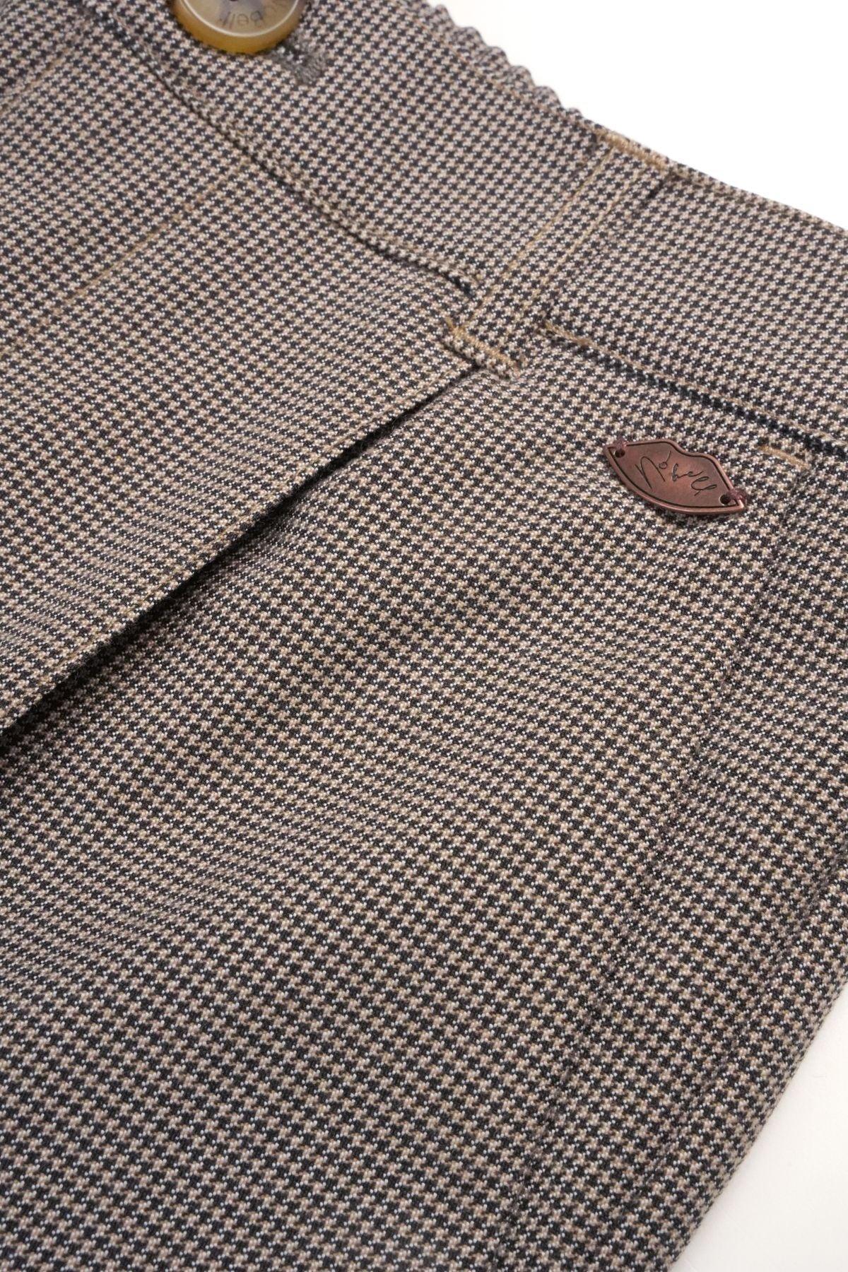 Sali Pied de Poule Wijde Pijp Broek - NoNo Kidswear