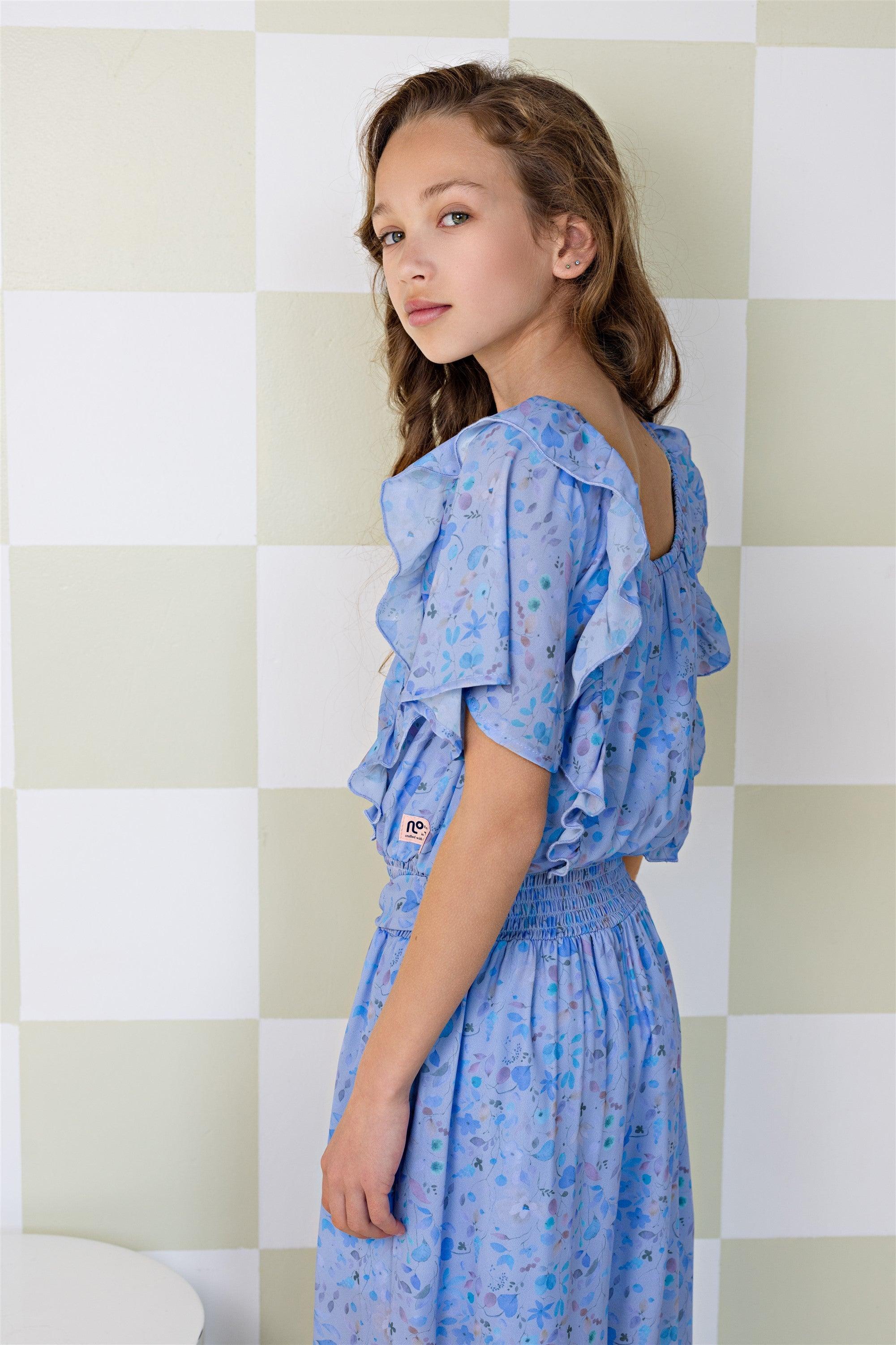 Sasian Jumpsuit Violet Print - NoNo Kidswear