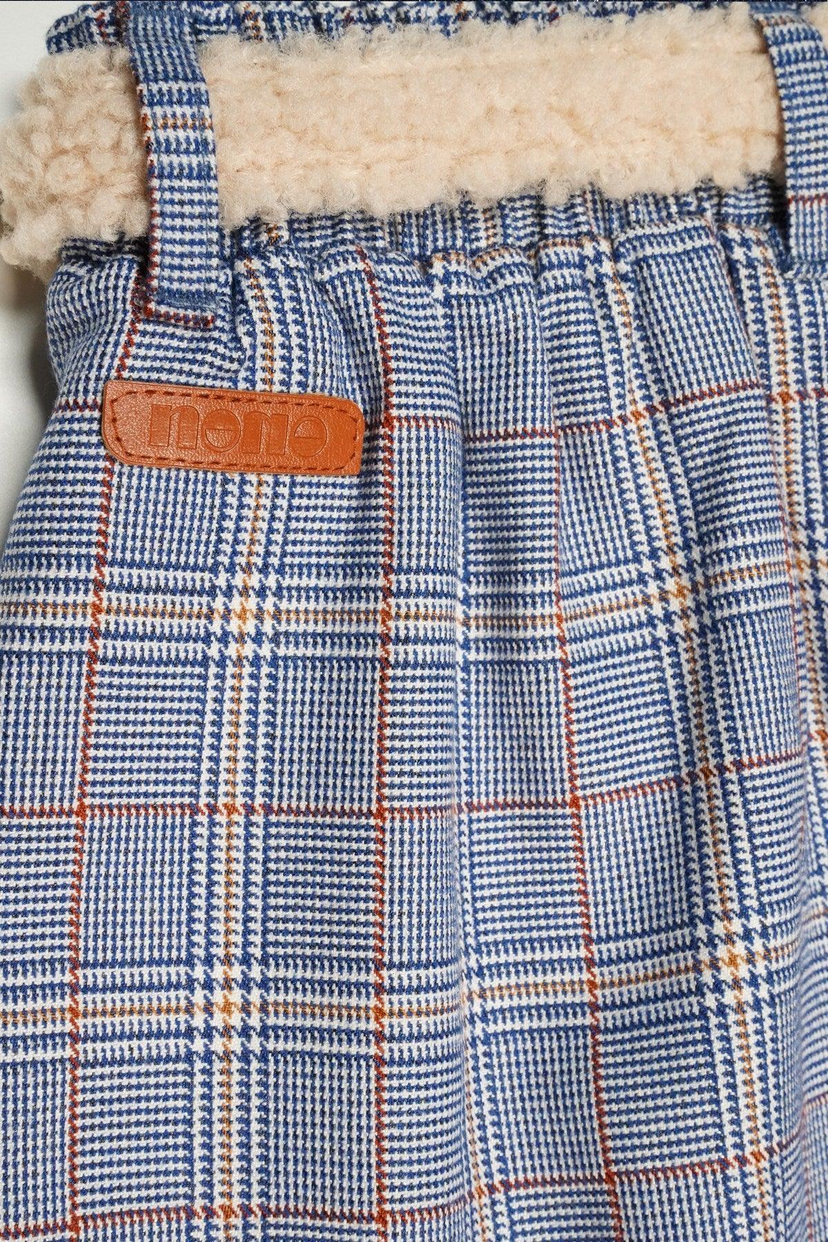 Sayla Geruiten Wijde Broek met Riem - NoNo Kidswear