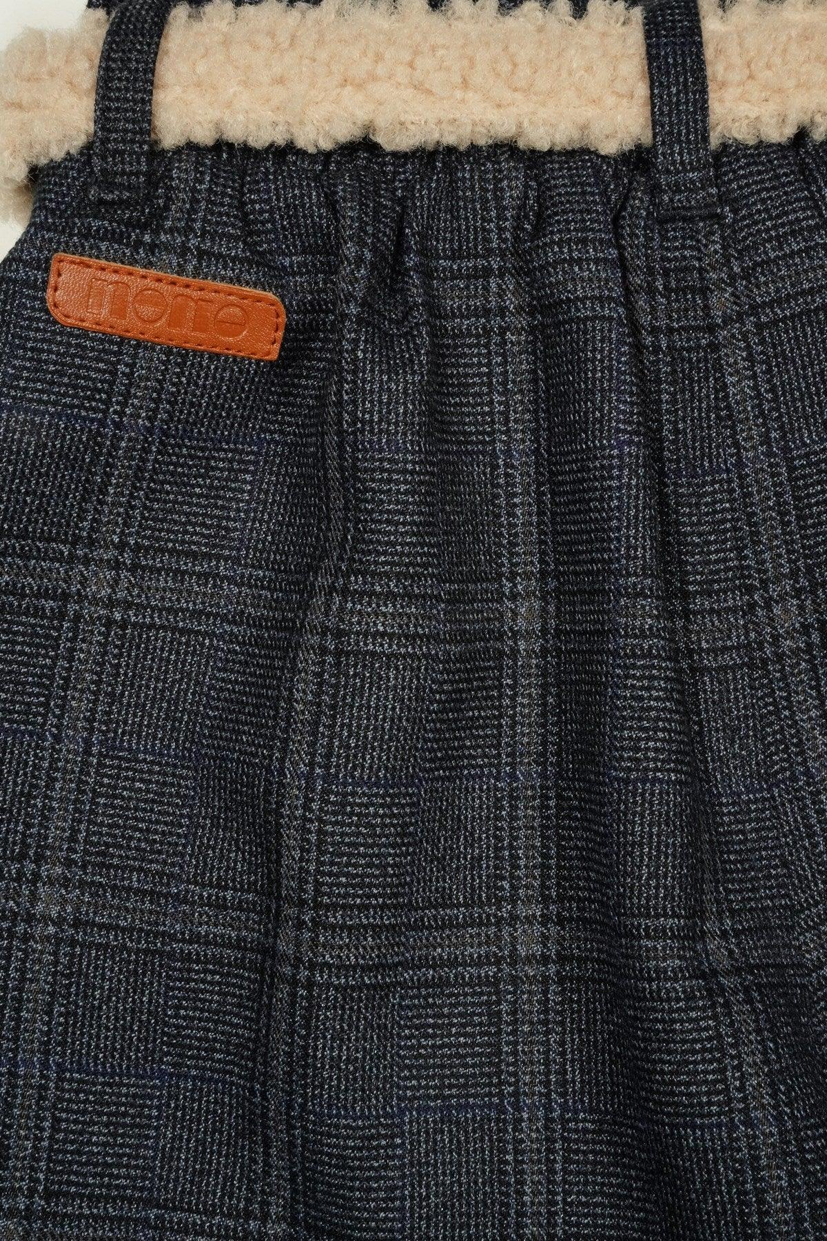 Sayla Geruiten Wijde Broek met Riem - NoNo Kidswear