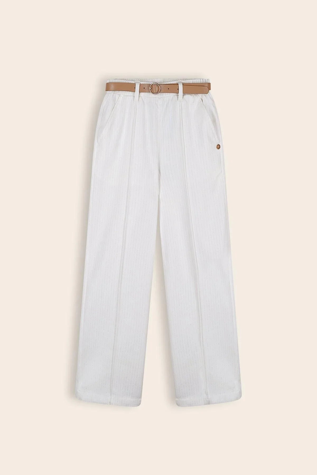 Sayla Lurex Krijtstreep Wijde Broek - NoNo Kidswear