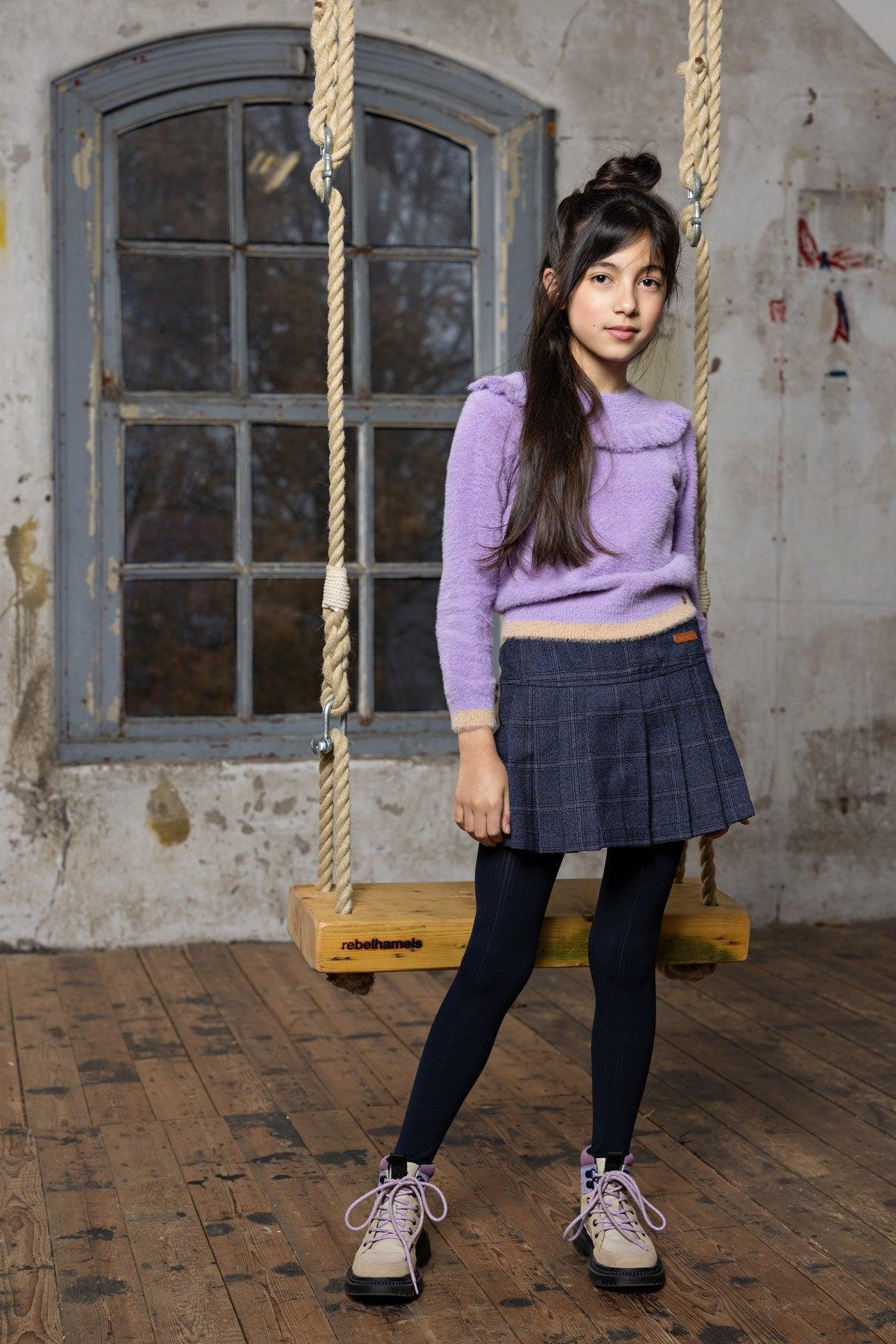 Senna Geruiten Korte Broekrok - NoNo Kidswear