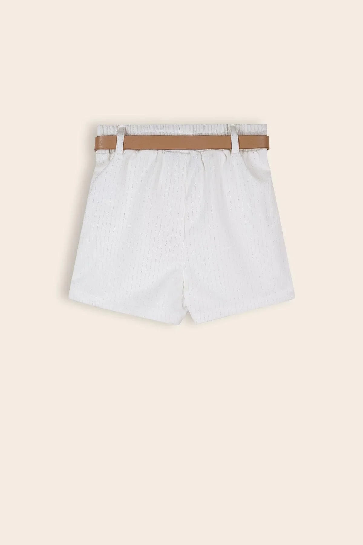 Senna Lurex Krijtstreep Skort met Riem - NoNo Kidswear