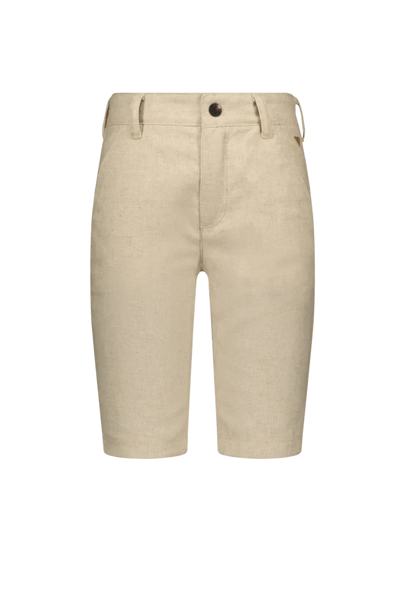 Sep Bermuda natural linnen -Broeken - Red+Blu