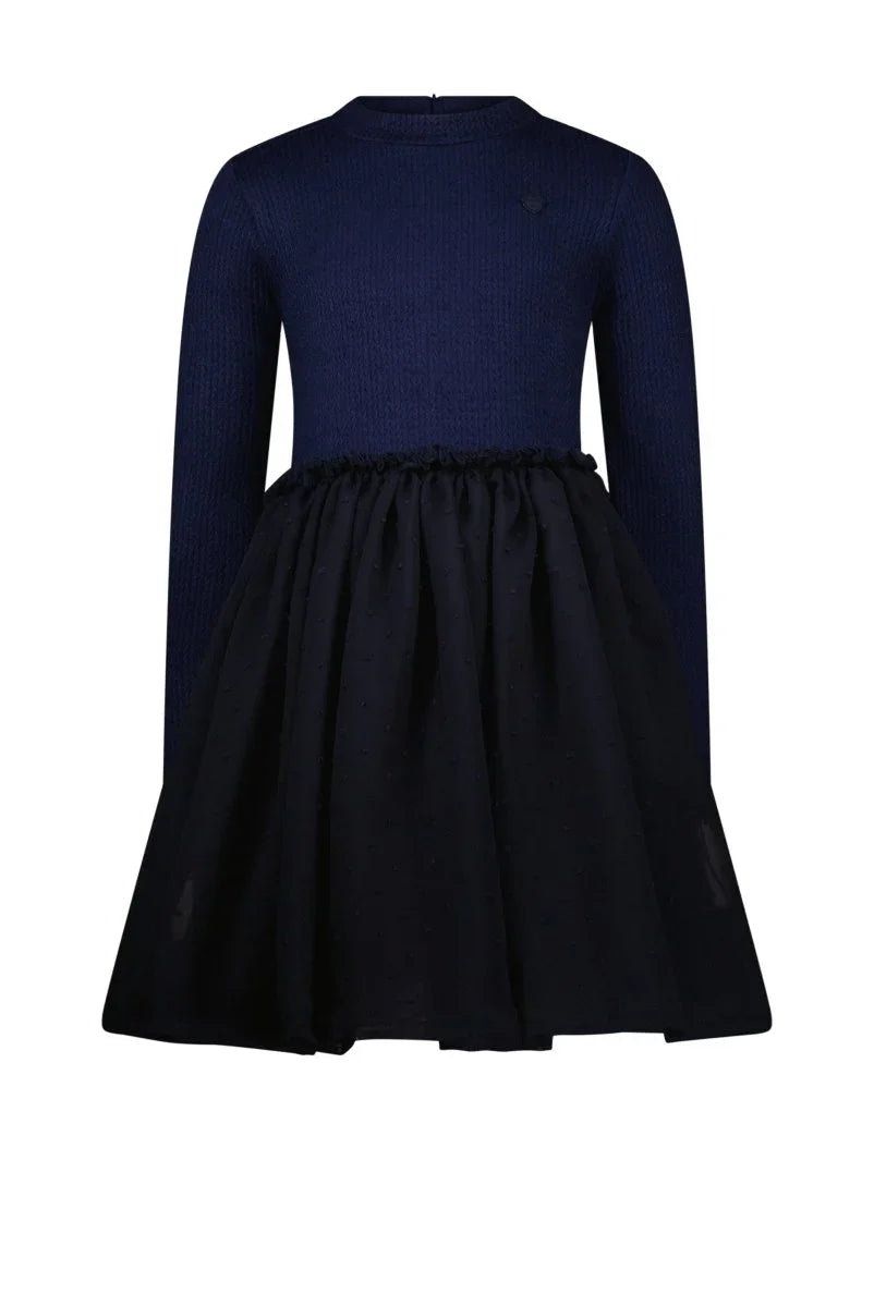 SMART cable knit & net dress - Le Chic Fashion