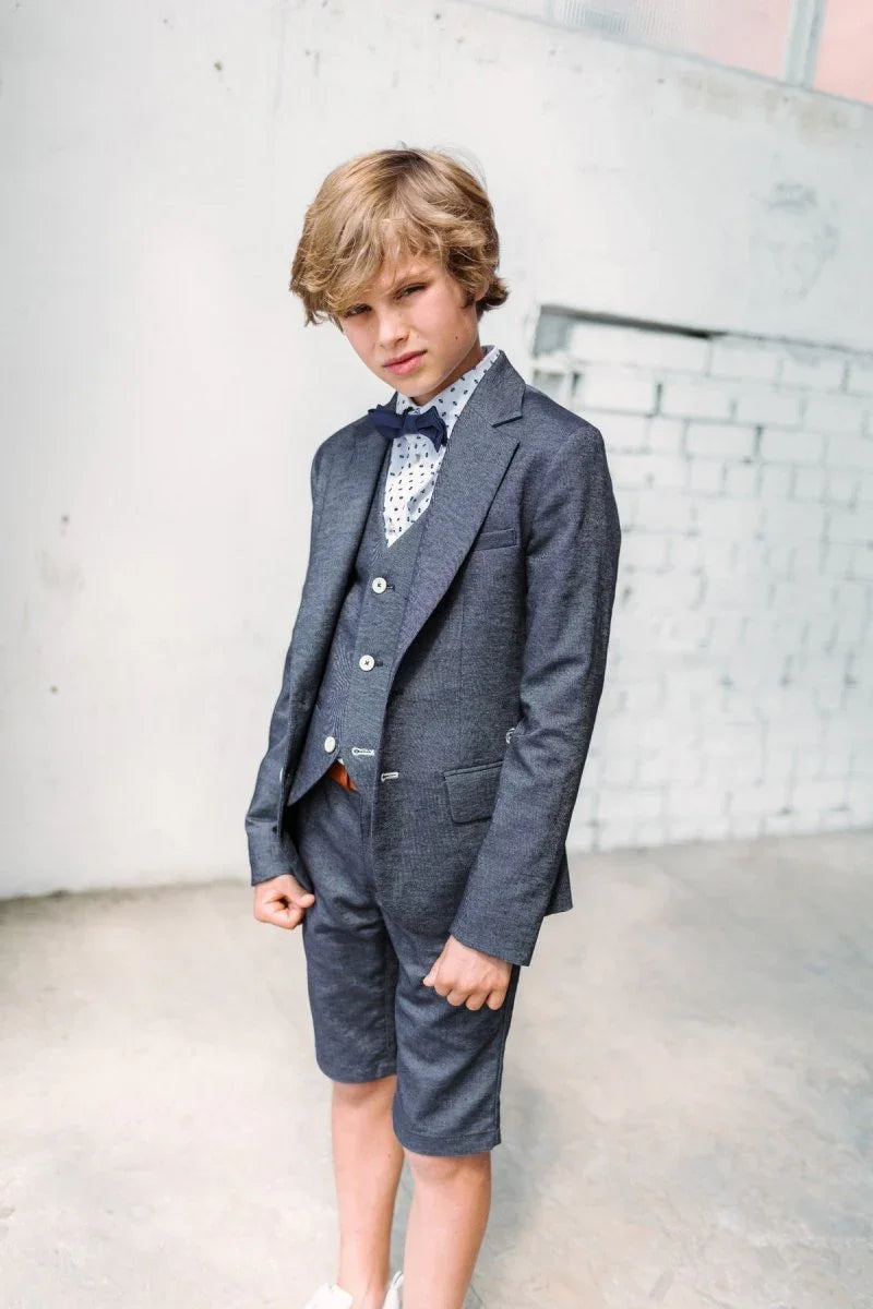 Sven Bermuda indigo -Broeken - Red+Blu