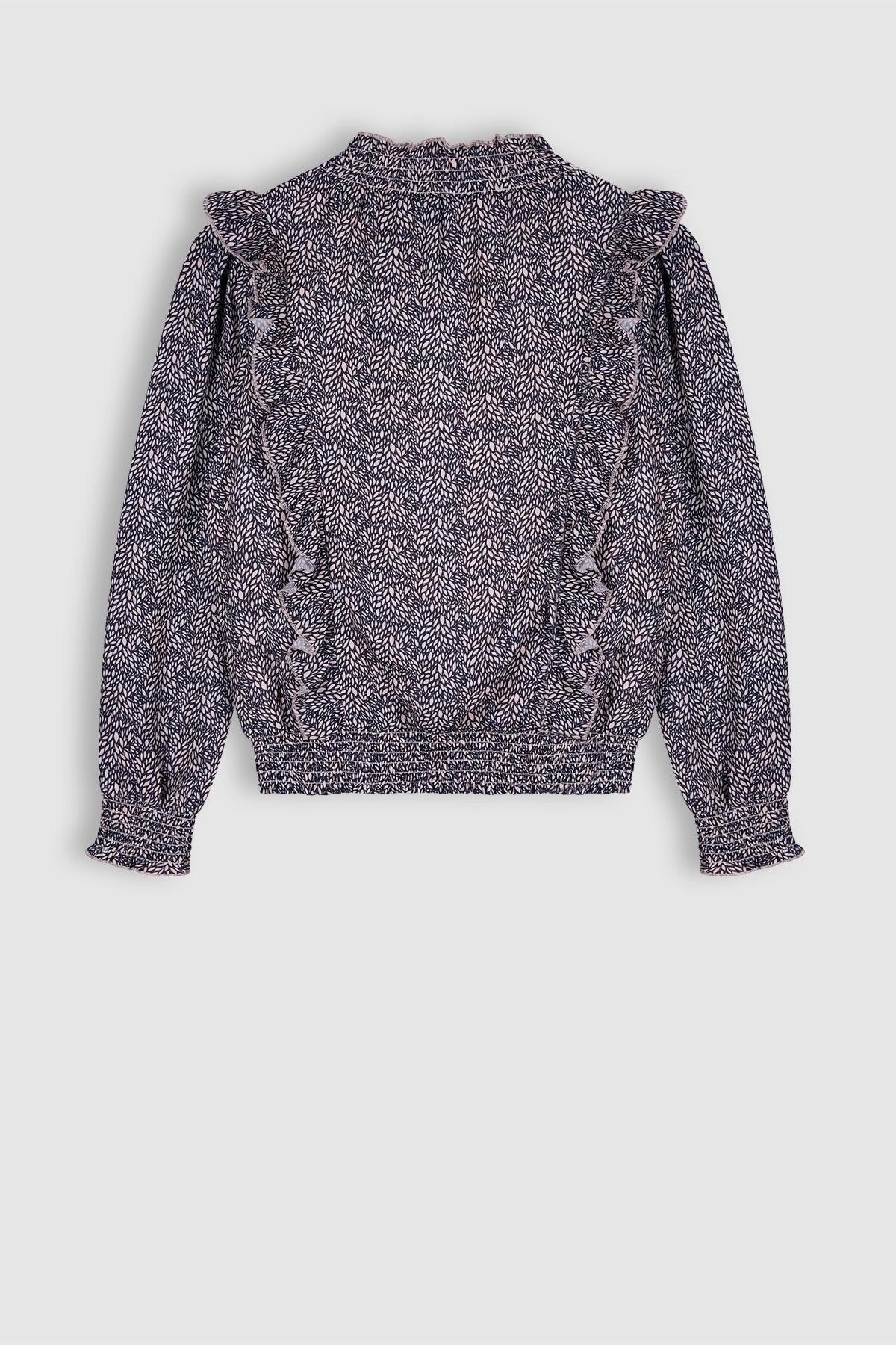 Tommy Summer Geprinte Blouse Navy Blazer - NoNo Kidswear