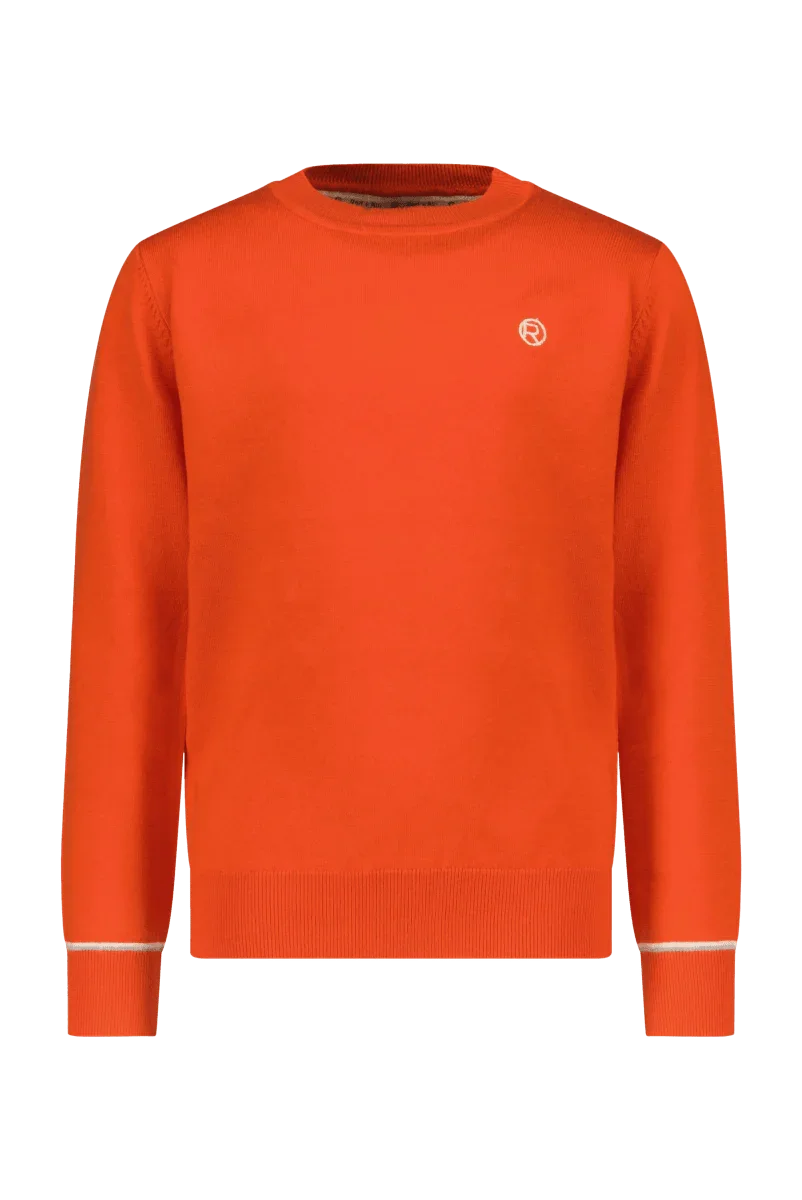 Wim sweater oranje -Sweaters - Red+Blu