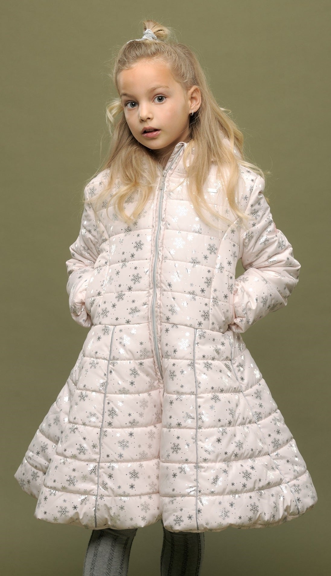BELIA snowflake print coat