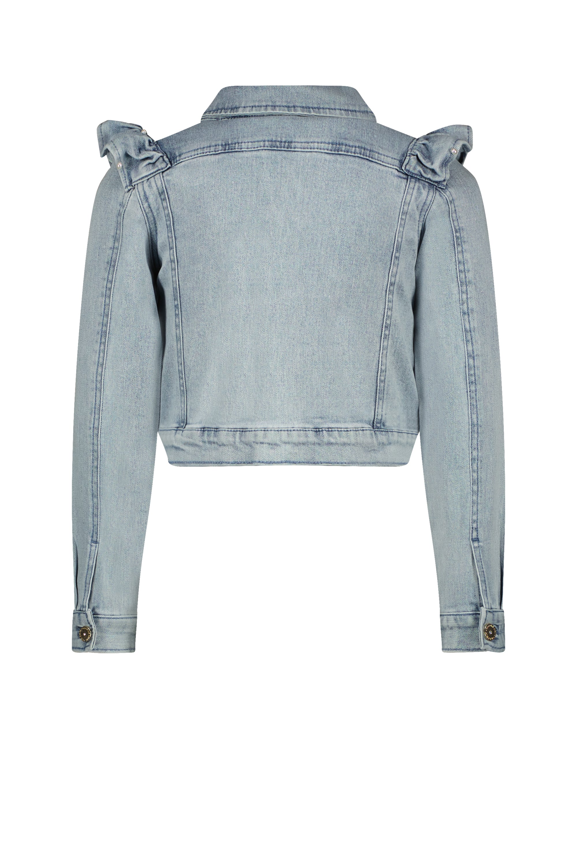 ALLY ruffle jacket Denim - mooiemerken.nl