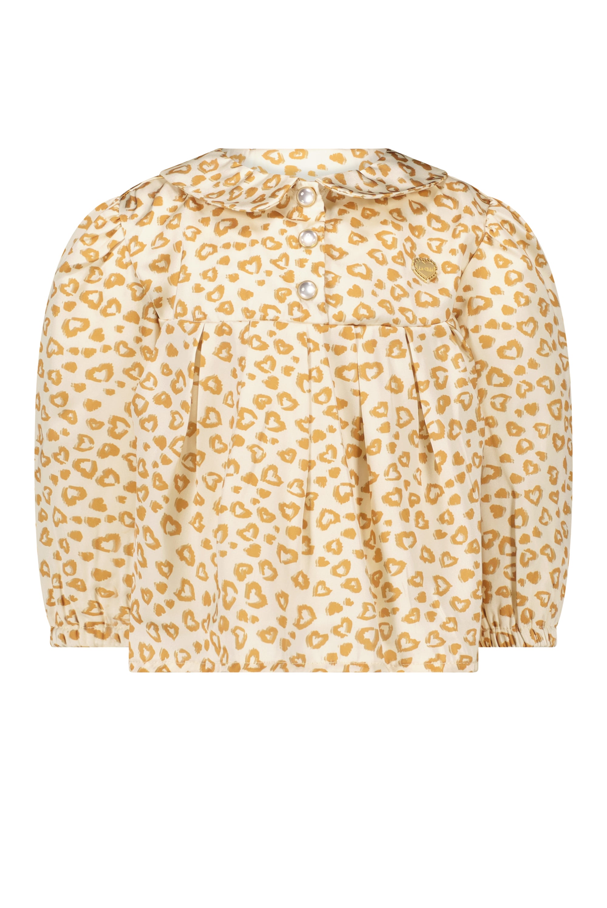 EXPLORE pleated leopard blouse mini