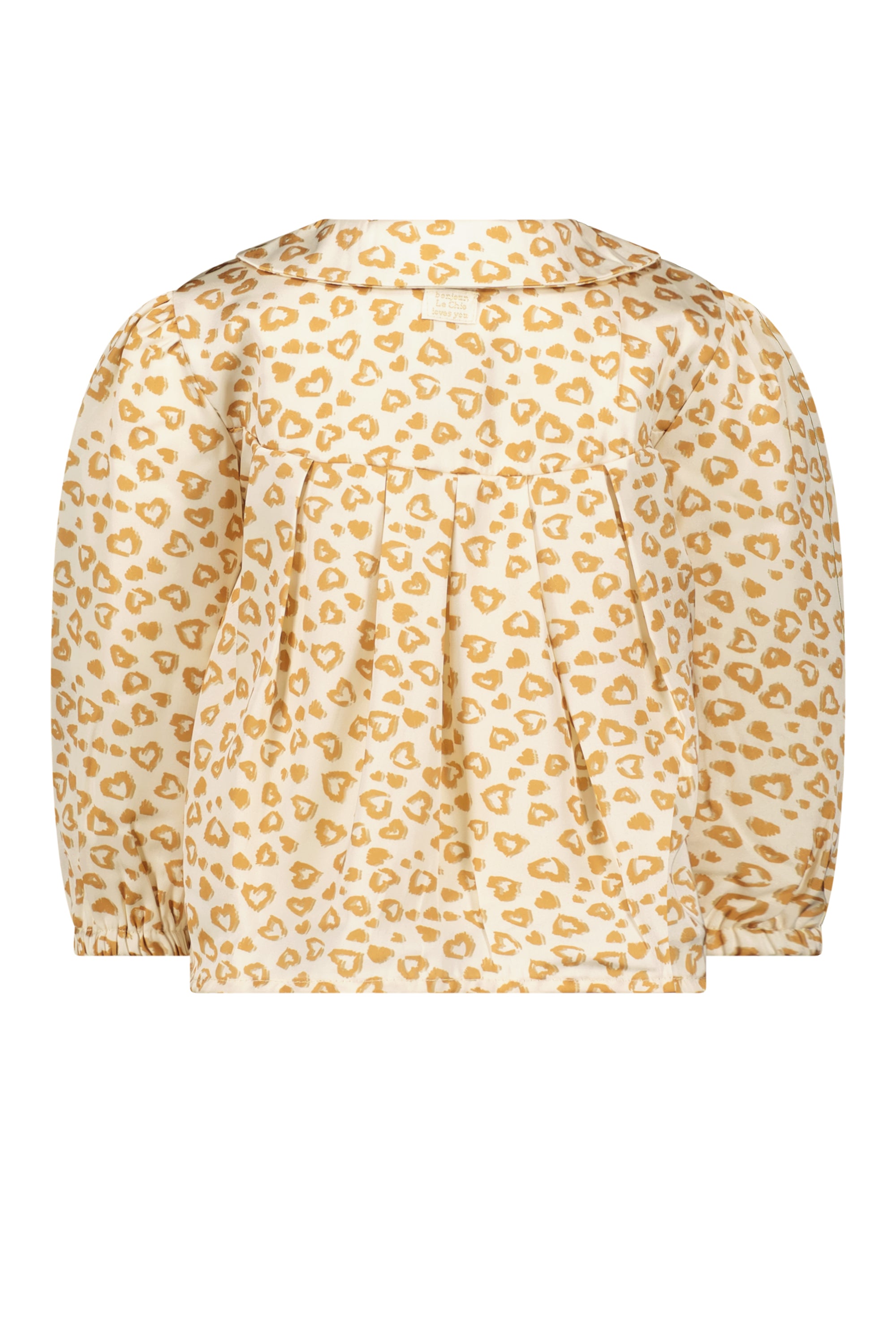 EXPLORE pleated leopard blouse mini