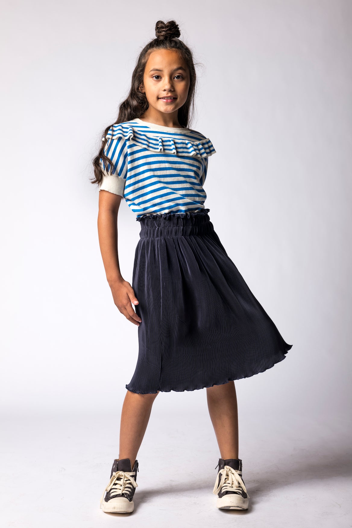 Like Flo girls satin maxi plisse skirt - mooiemerken.nl