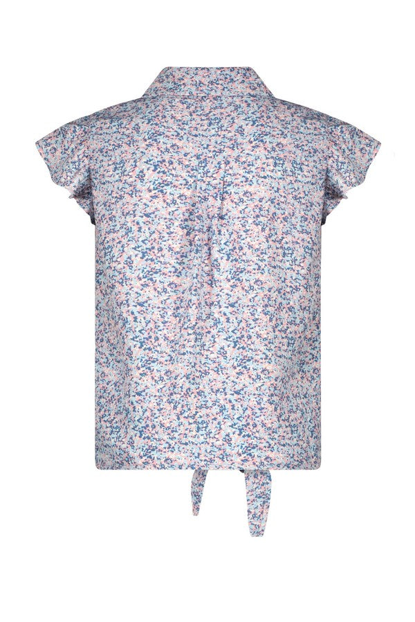Like Flo girls AOP small flower knotted blouse
