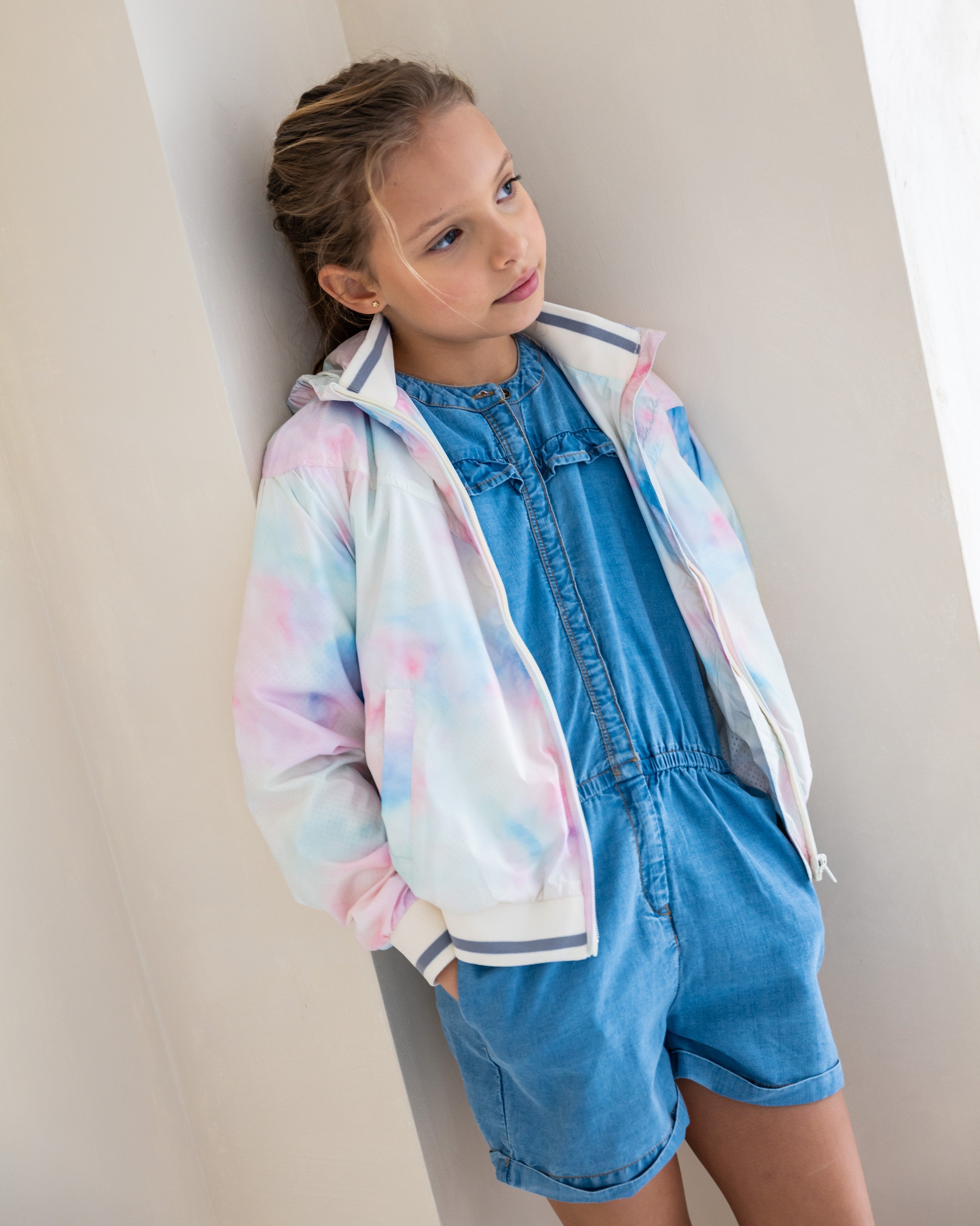 Like Flo girls hooded summer jacket Tie-dye - mooiemerken.nl