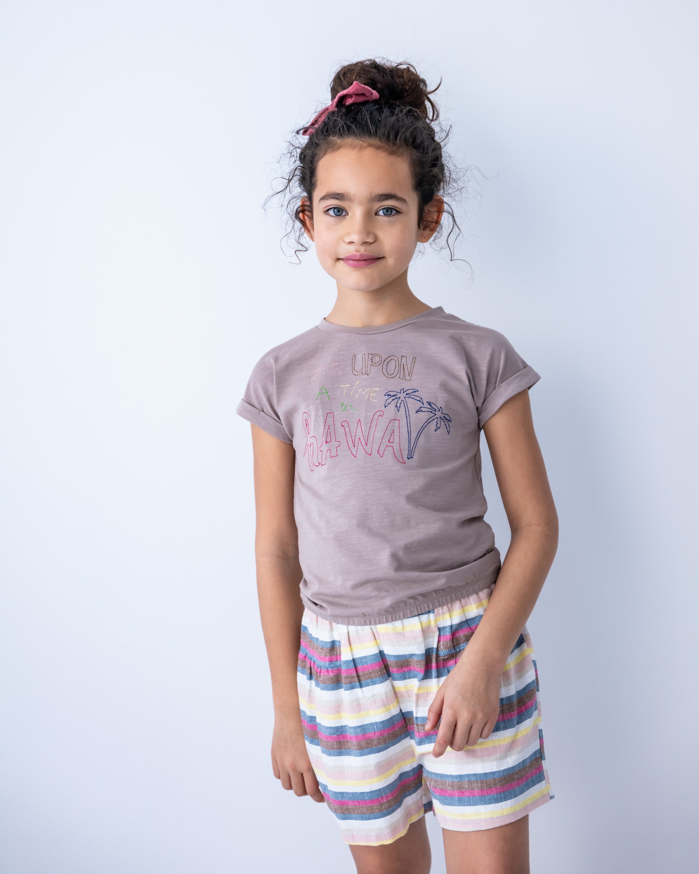 Like Flo girls YD linnen short + belt - mooiemerken.nl