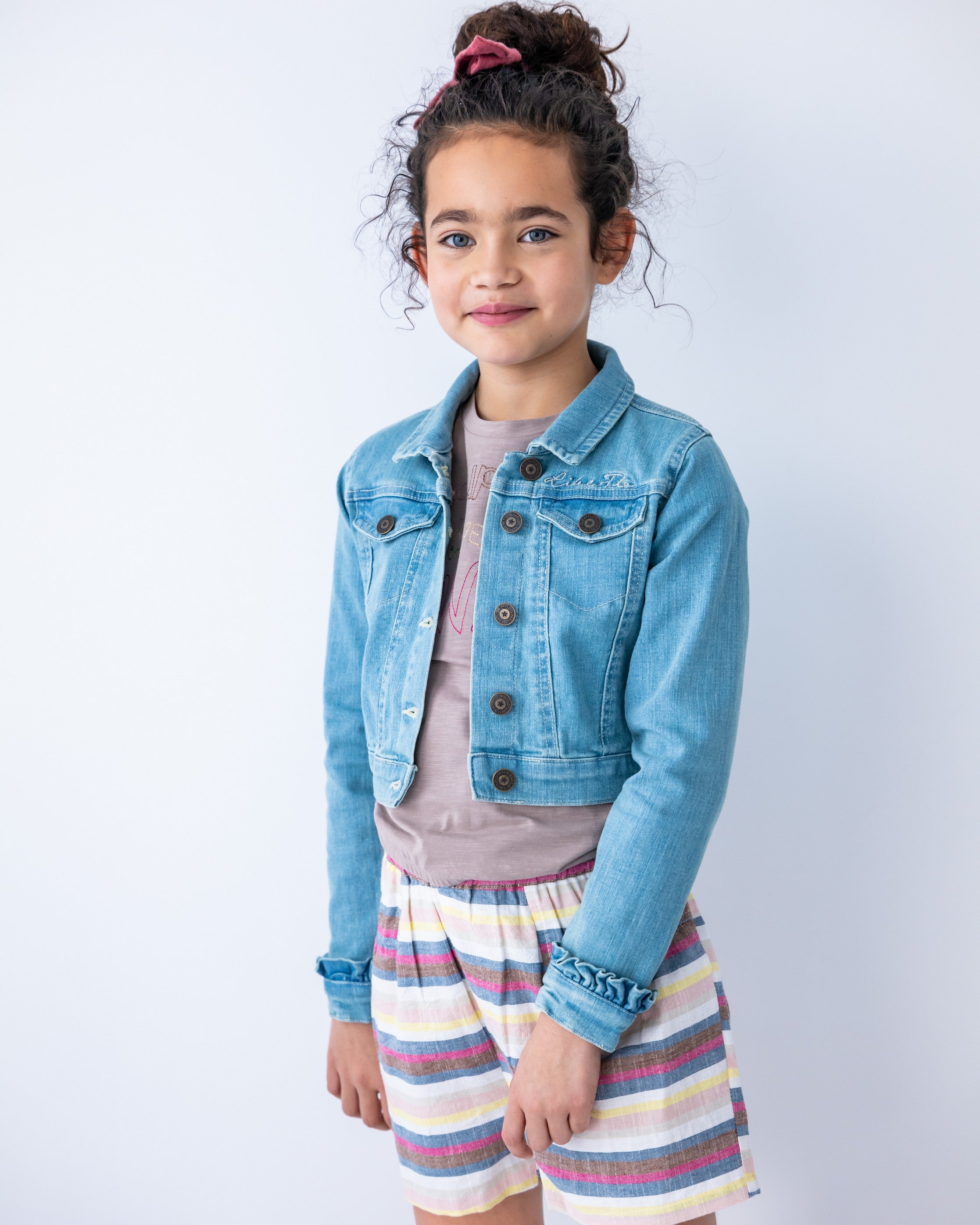 Like Flo girls YD linnen short + belt - mooiemerken.nl