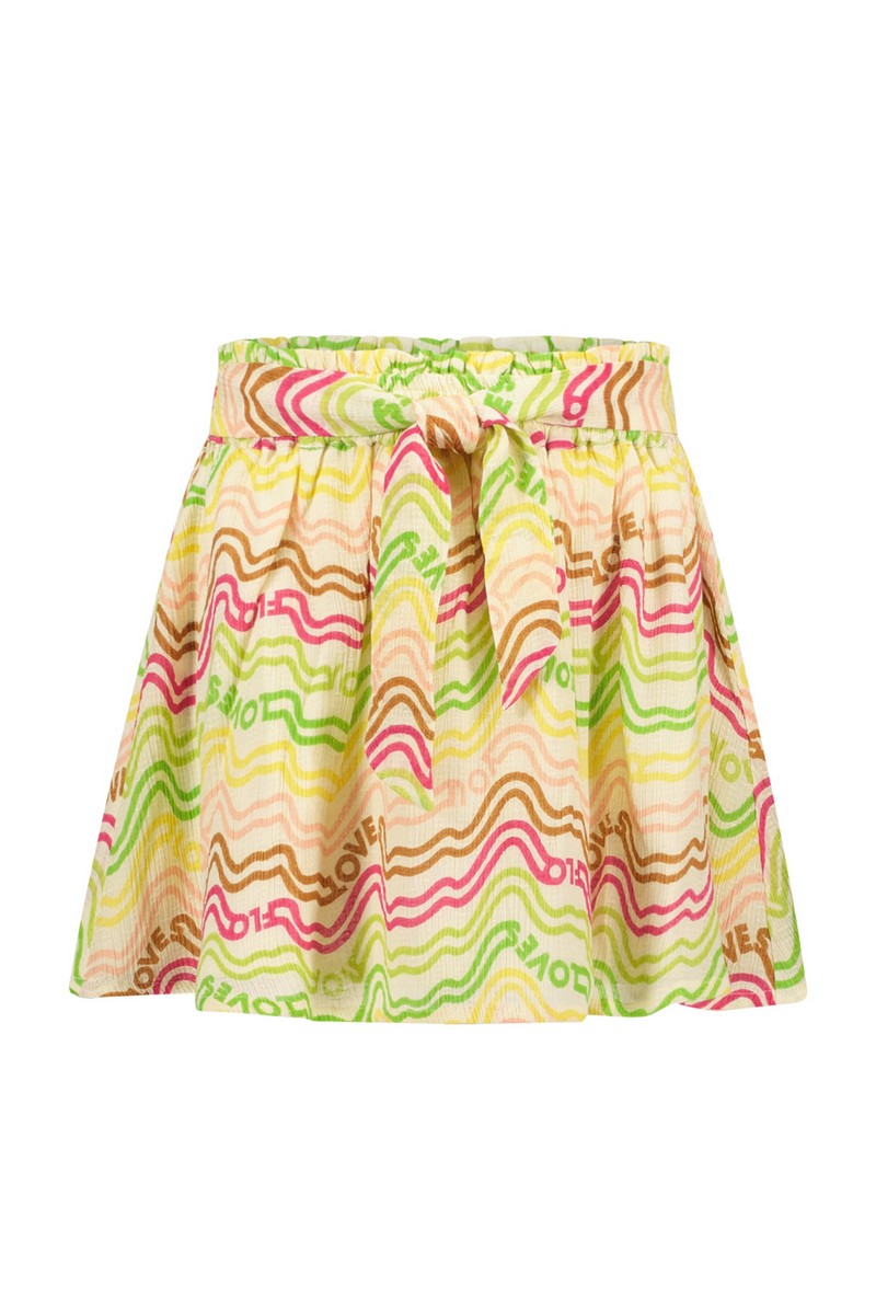 Like Flo girls fancy woven rainbow skirt with belt