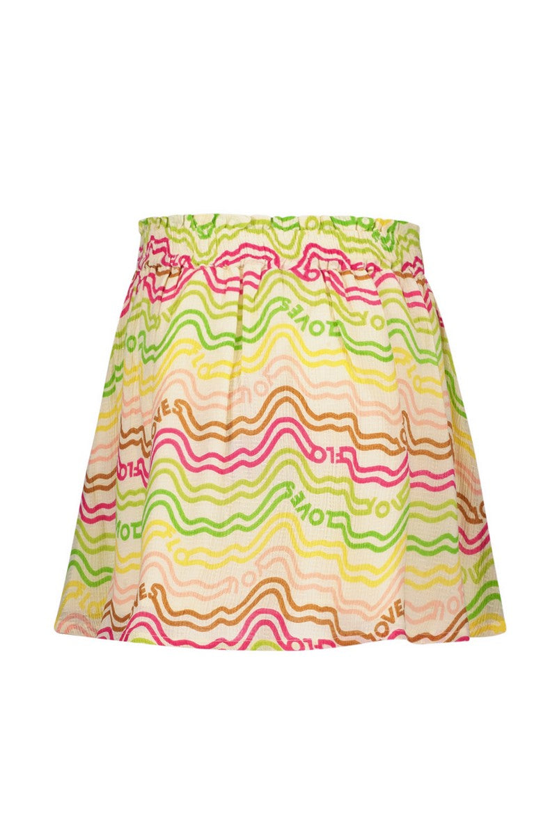 Like Flo girls fancy woven rainbow skirt with belt - mooiemerken.nl