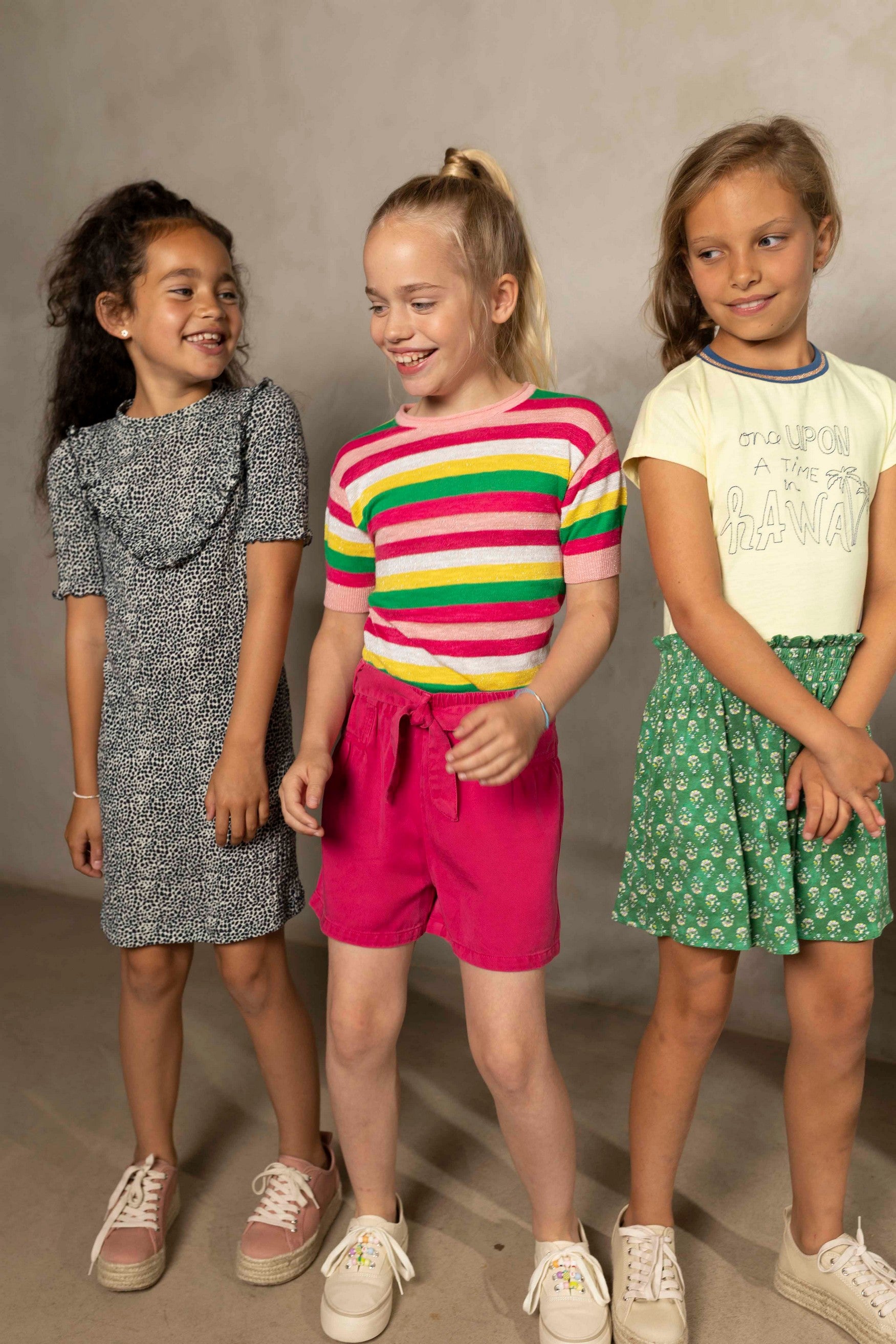 Like Flo girls crepe jersey dress with jersey top - mooiemerken.nl