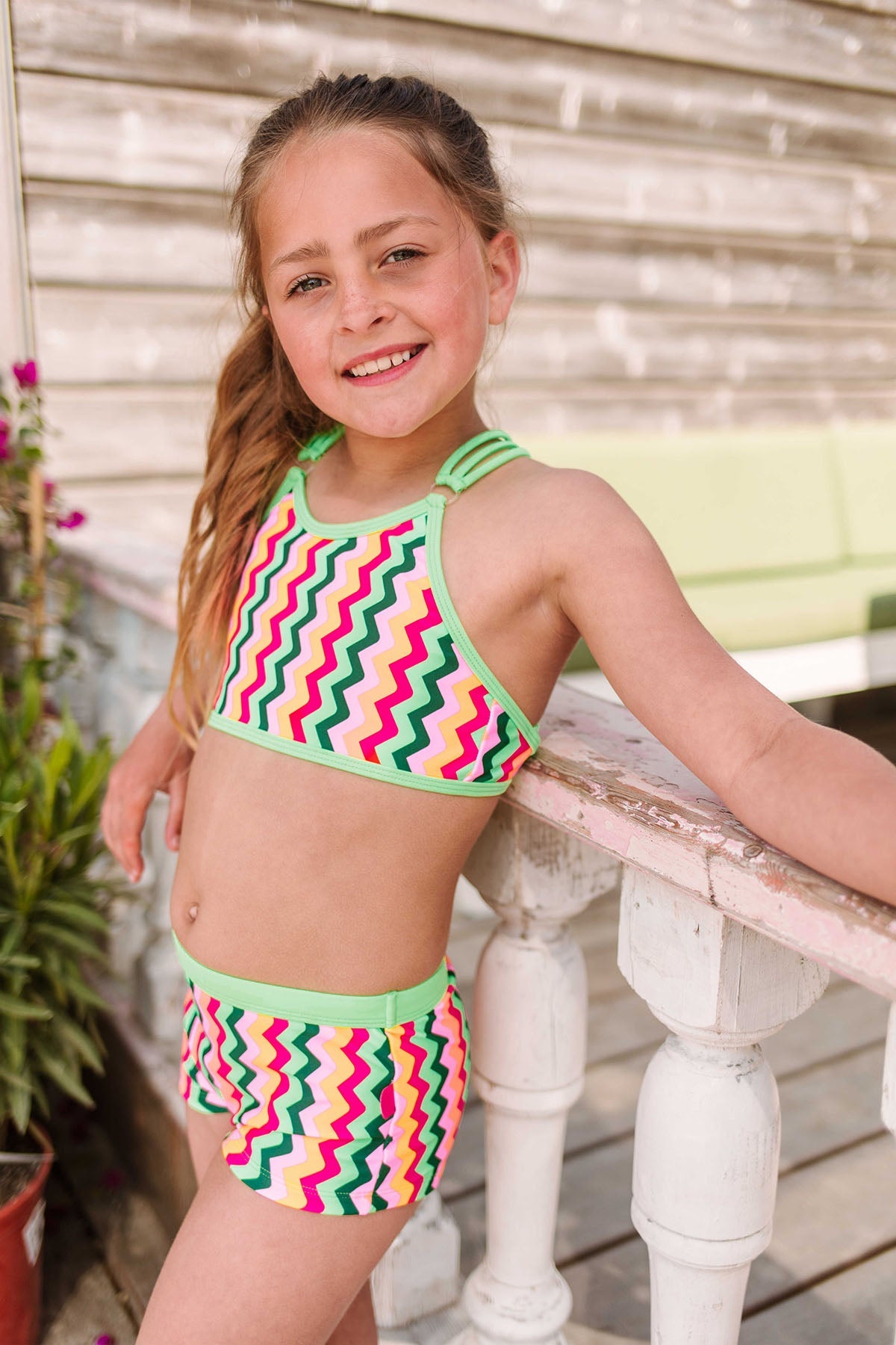 Zigzag braid Just Beach girls bikni