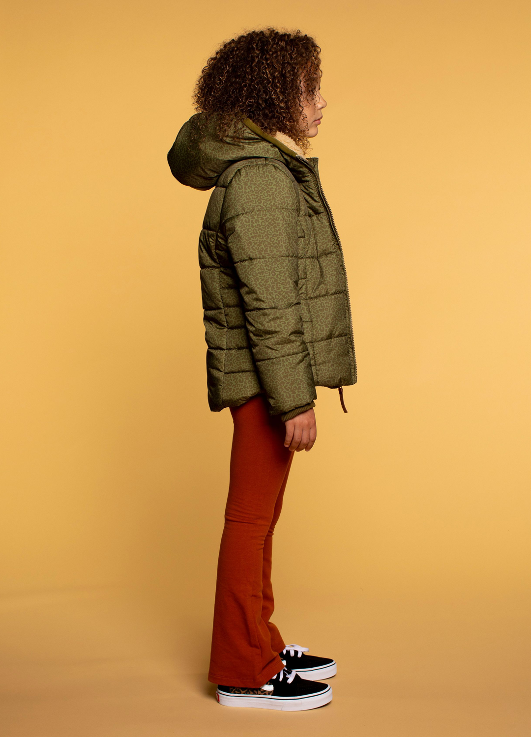 Gewatteerde Jas Met Klein Printje