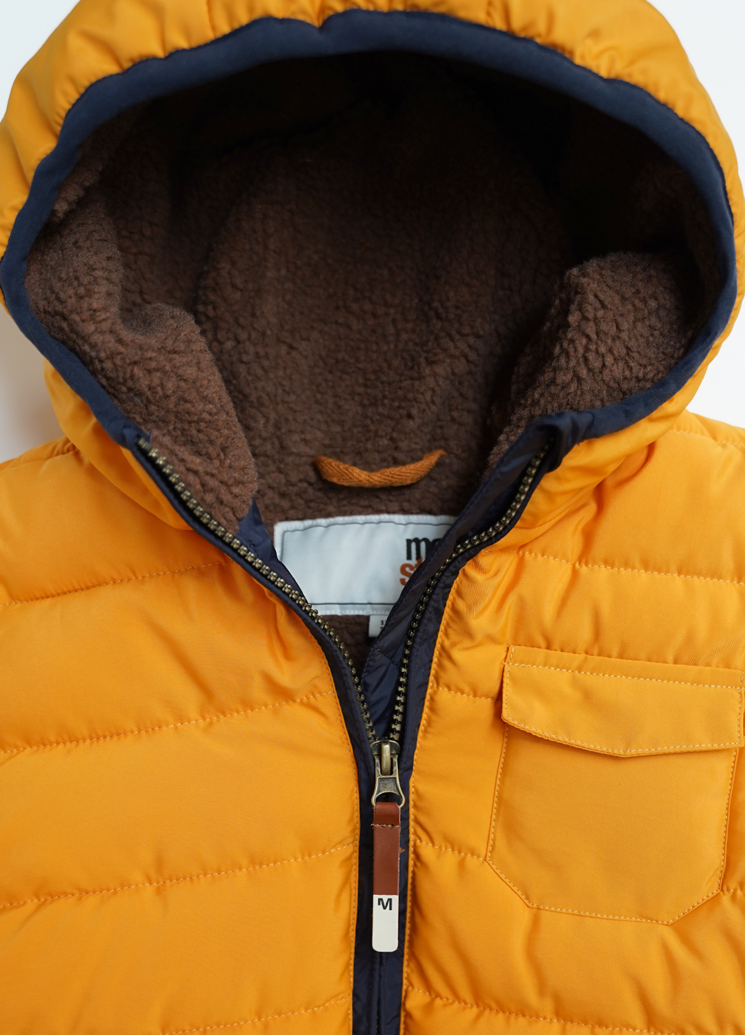 Gewatteerde Jas Geel