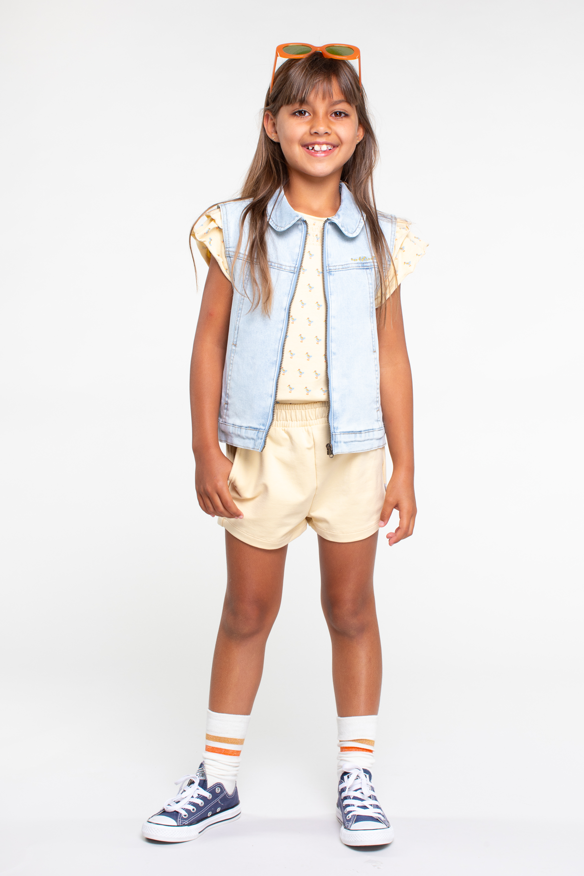 Girls denim gilet