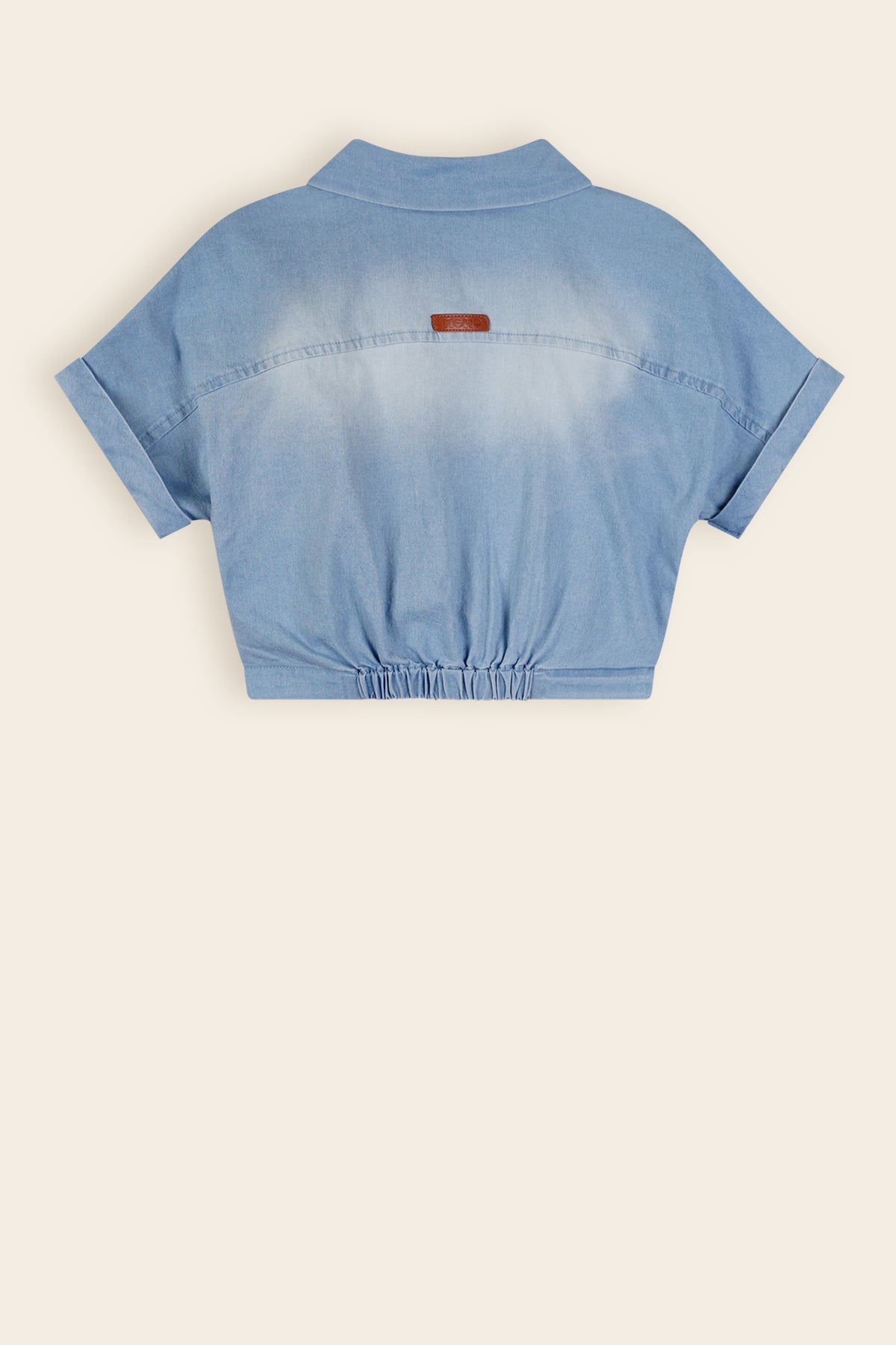 Tara Copped Denim Blouse