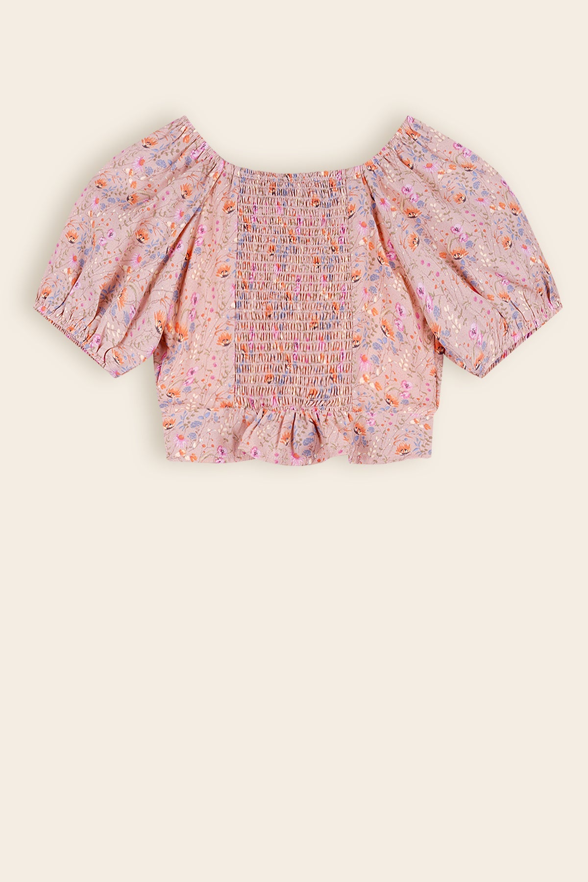 Tomas Gebloemde Blouse Zand