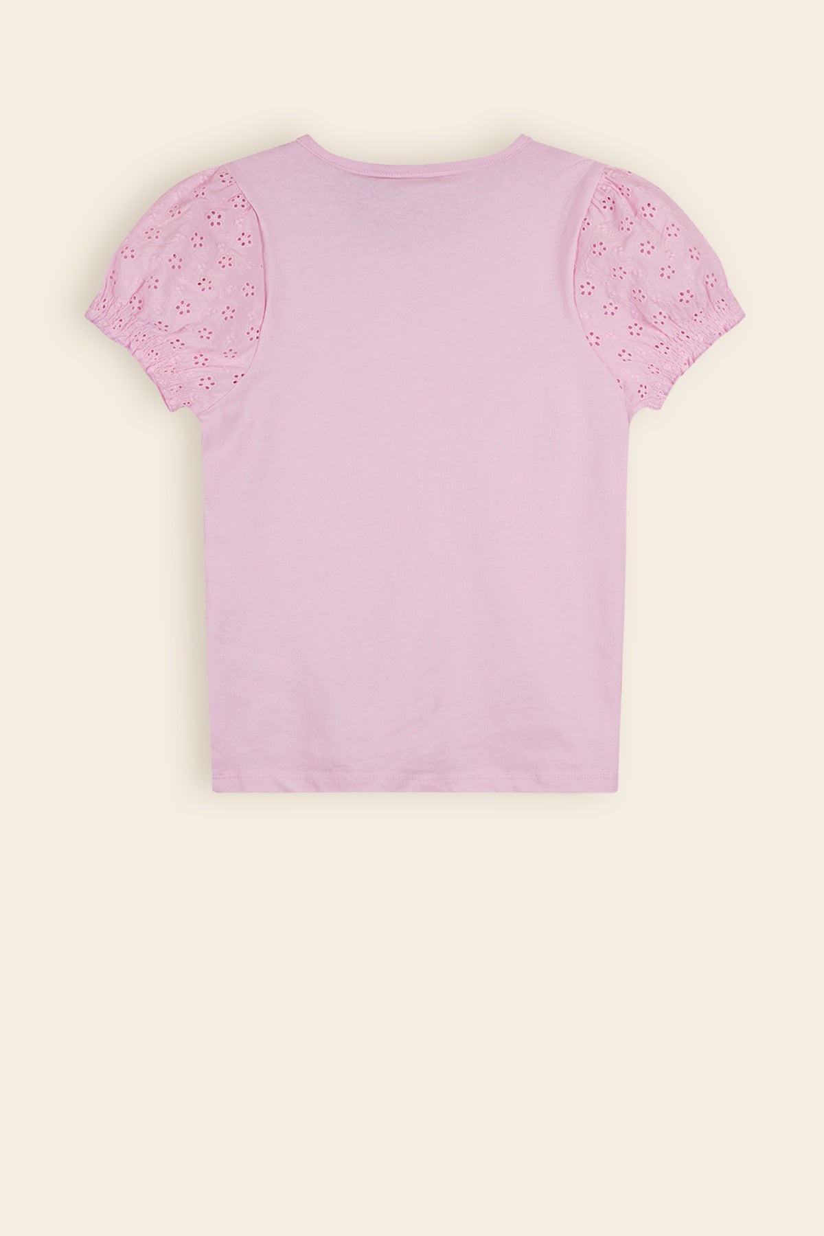 Kantal T-Shirt Pofmouw Roze