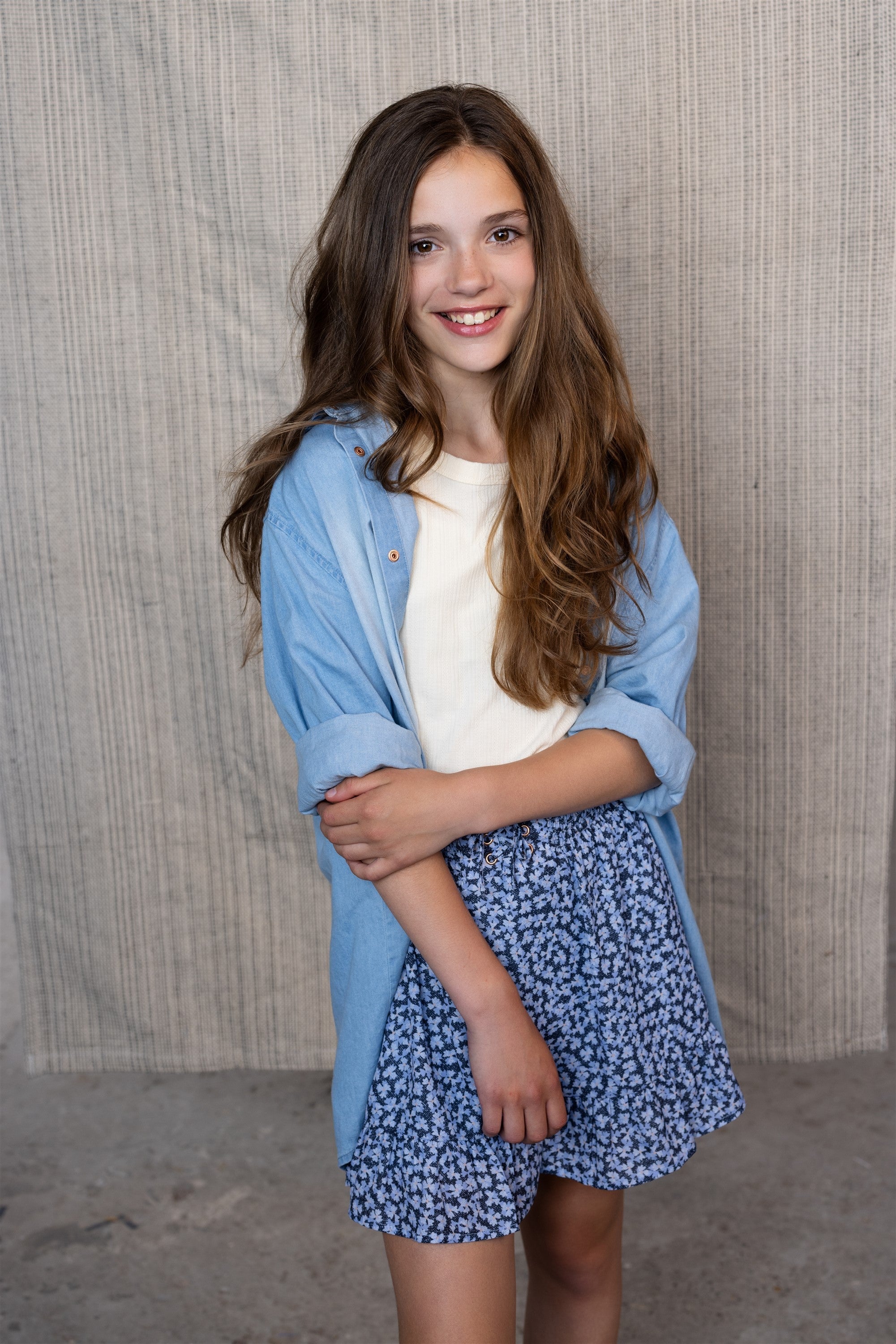 Timmy Blue Denim Oversized Blouse