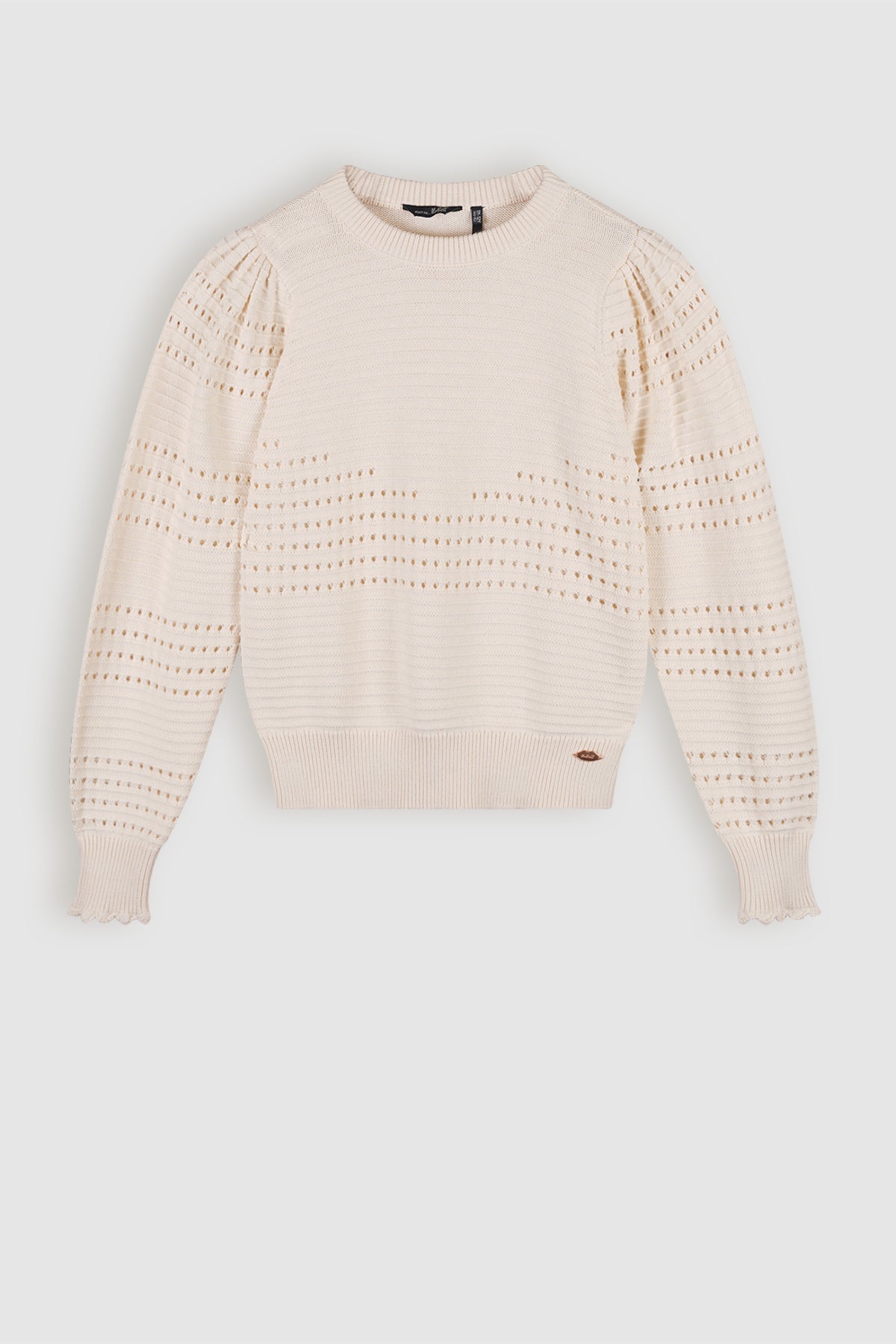 Amelie Pointelle Gebreide Trui Ivoor