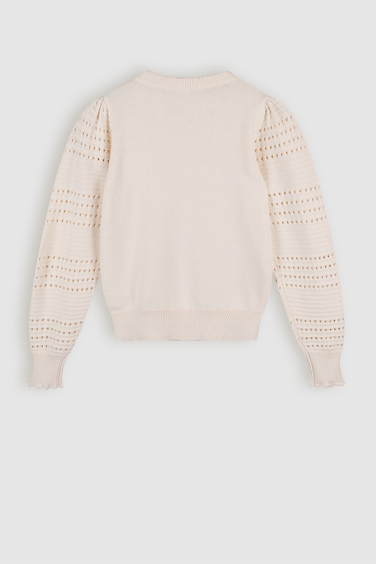 Amelie Pointelle Gebreide Trui Ivoor