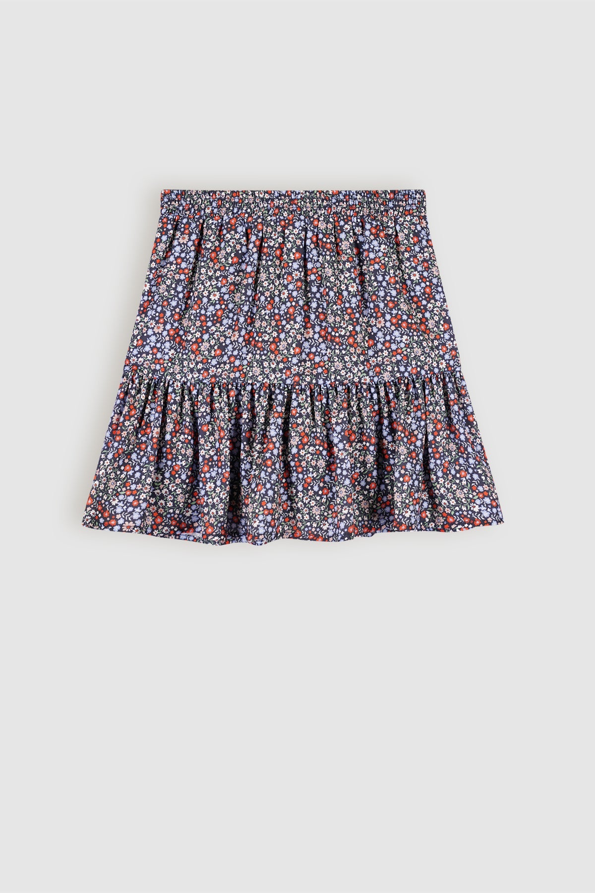 Nadine Bloemen Rok Navy