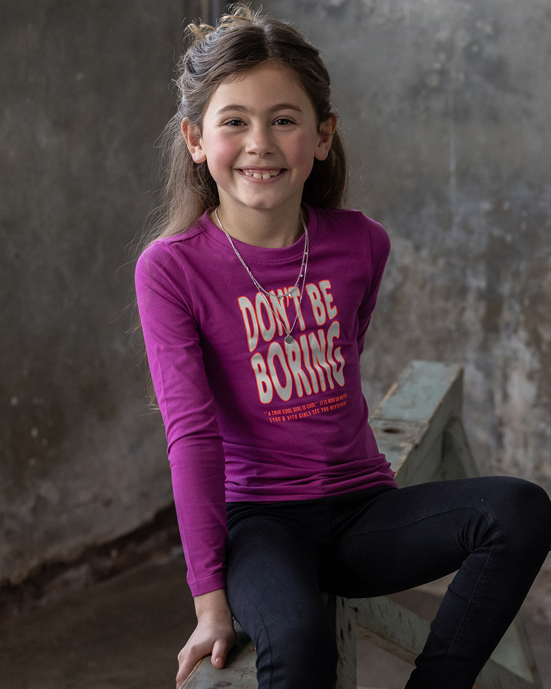 T-Shirt Lange Mouw Linde Beetroot Purple - TYGO&vito