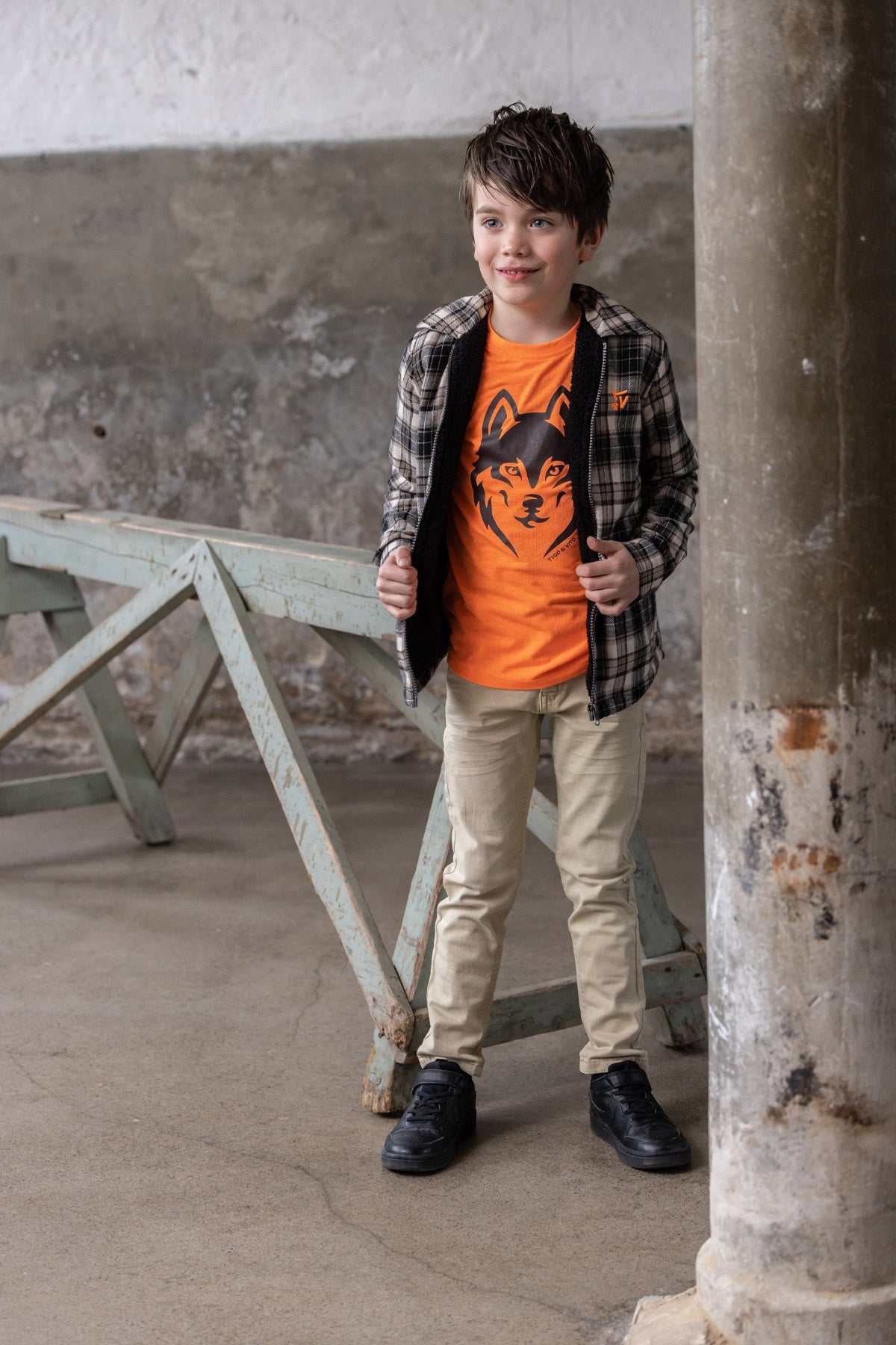 T-Shirt Lange Mouw Neon Jim Neon Oranje - TYGO&vito