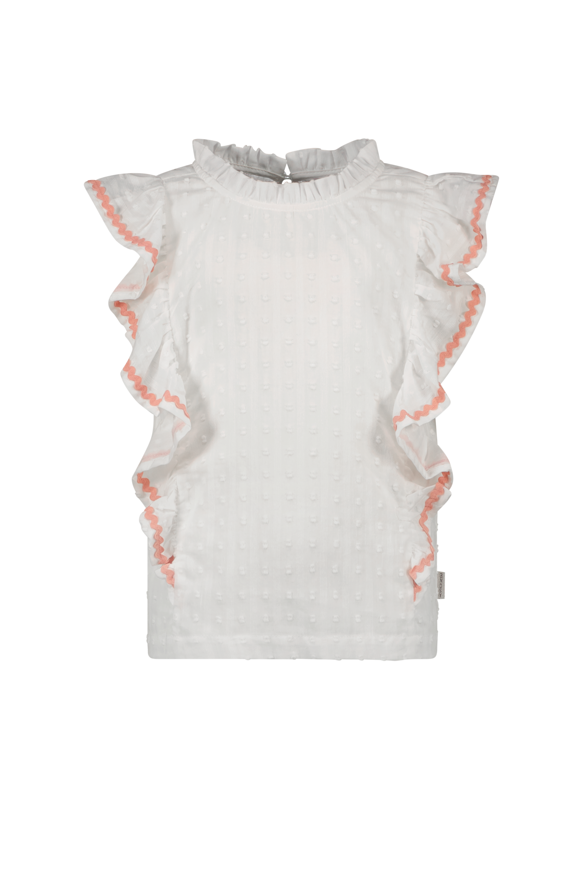 B.Nosy Girls Blouse W/ 2 Big Vertical Ruffles