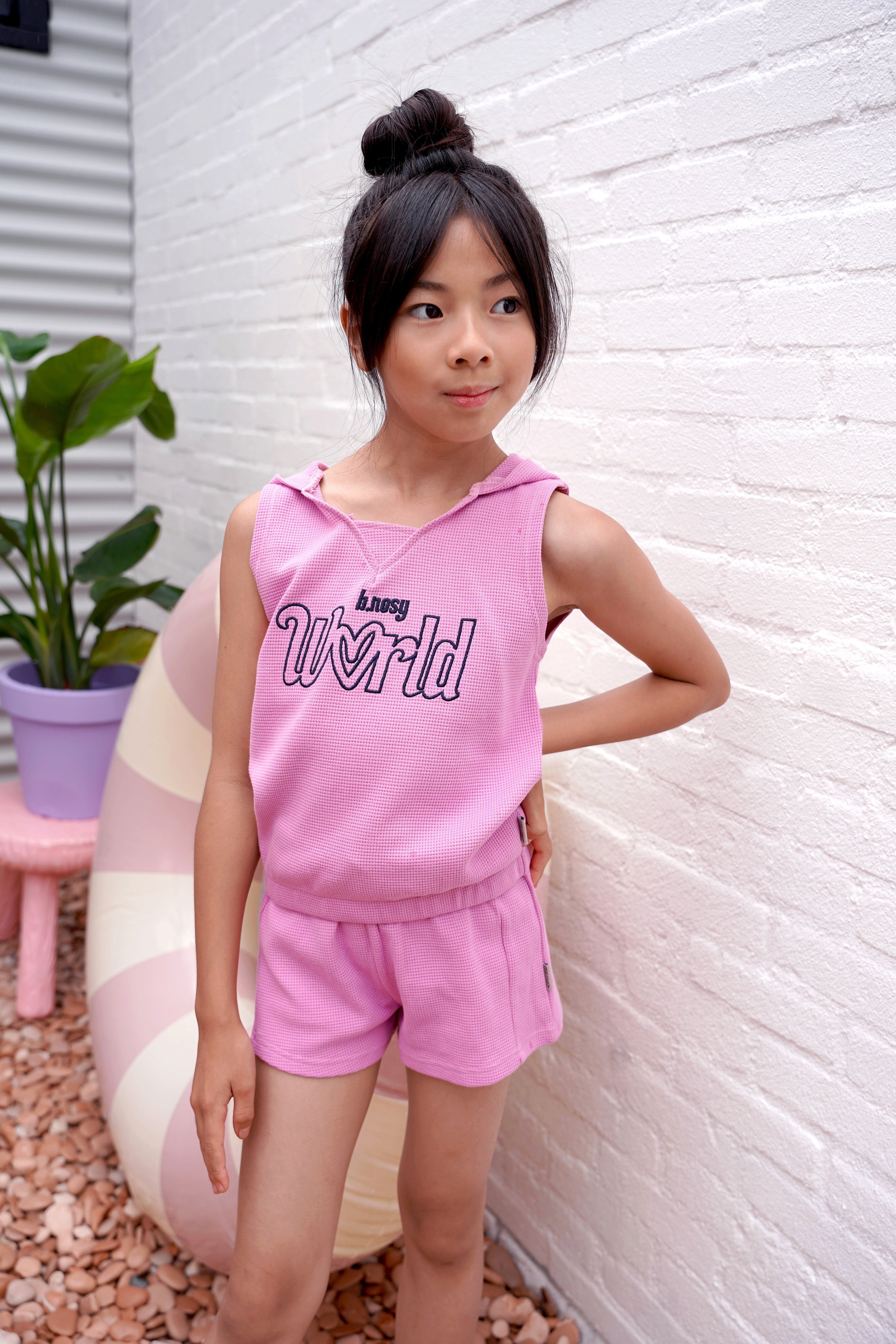 B.Nosy Girls Short Waffle Pants