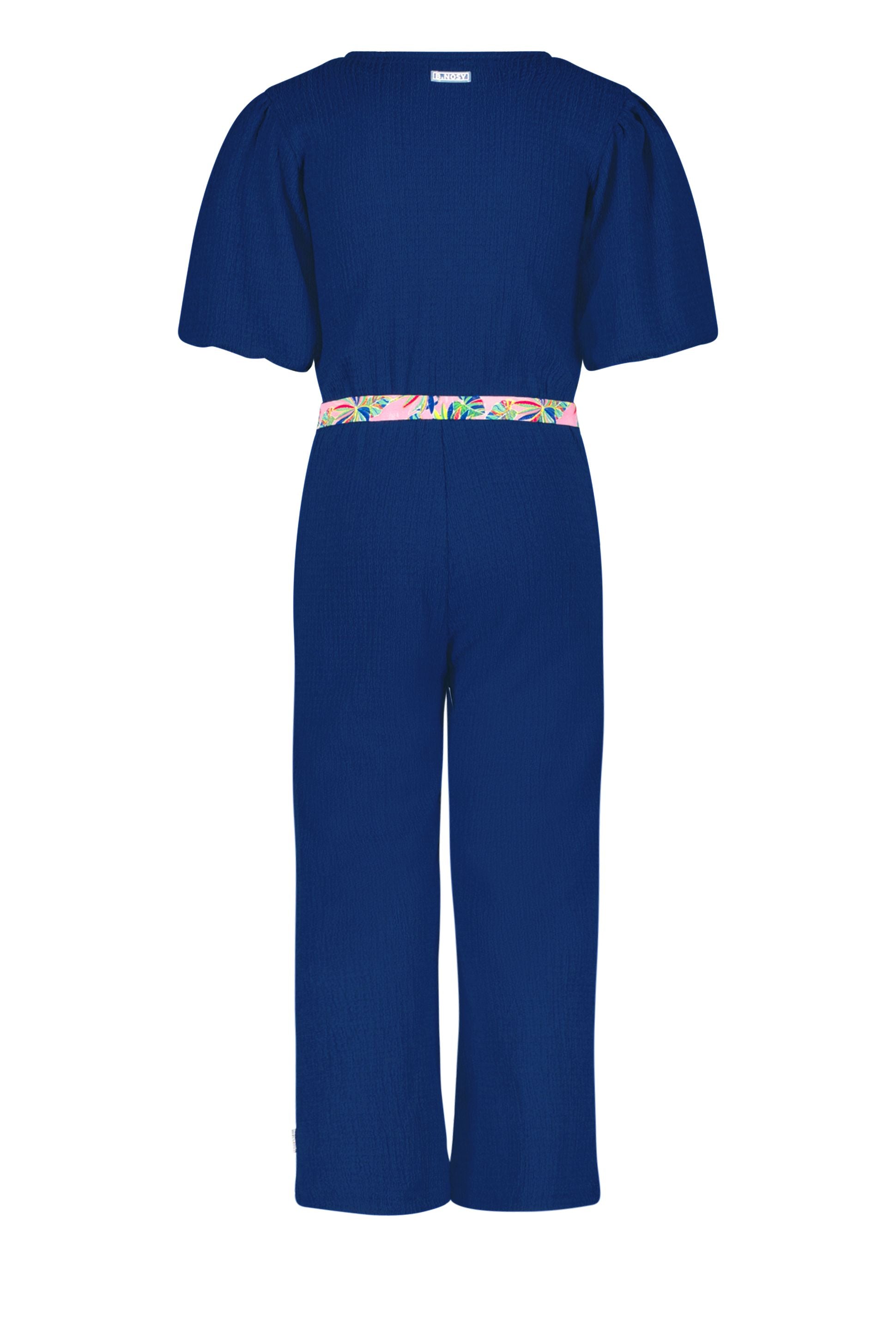 B.Nosy jumpsuit w/ puff sleeve and aop belt