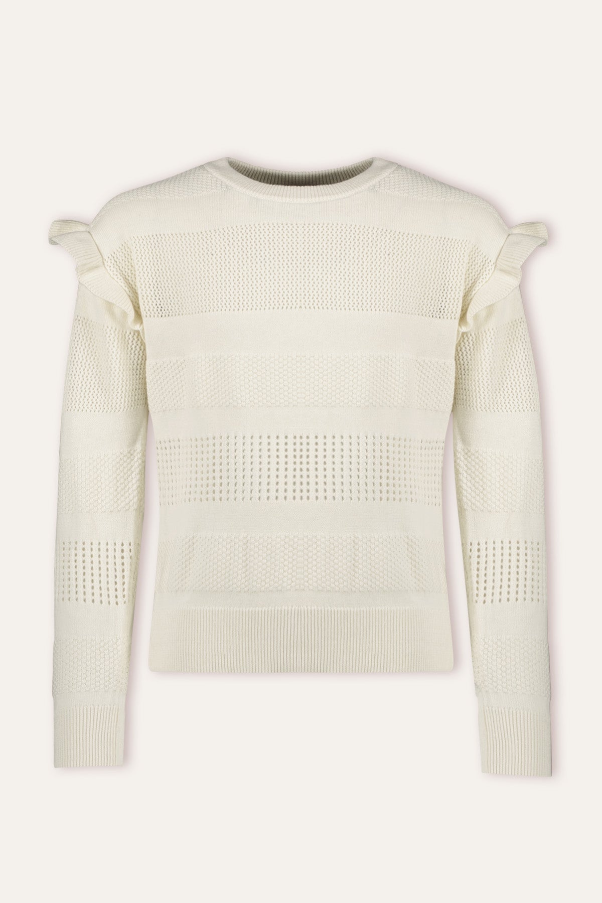 B.Nosy Feline Gebreide Trui Ecru