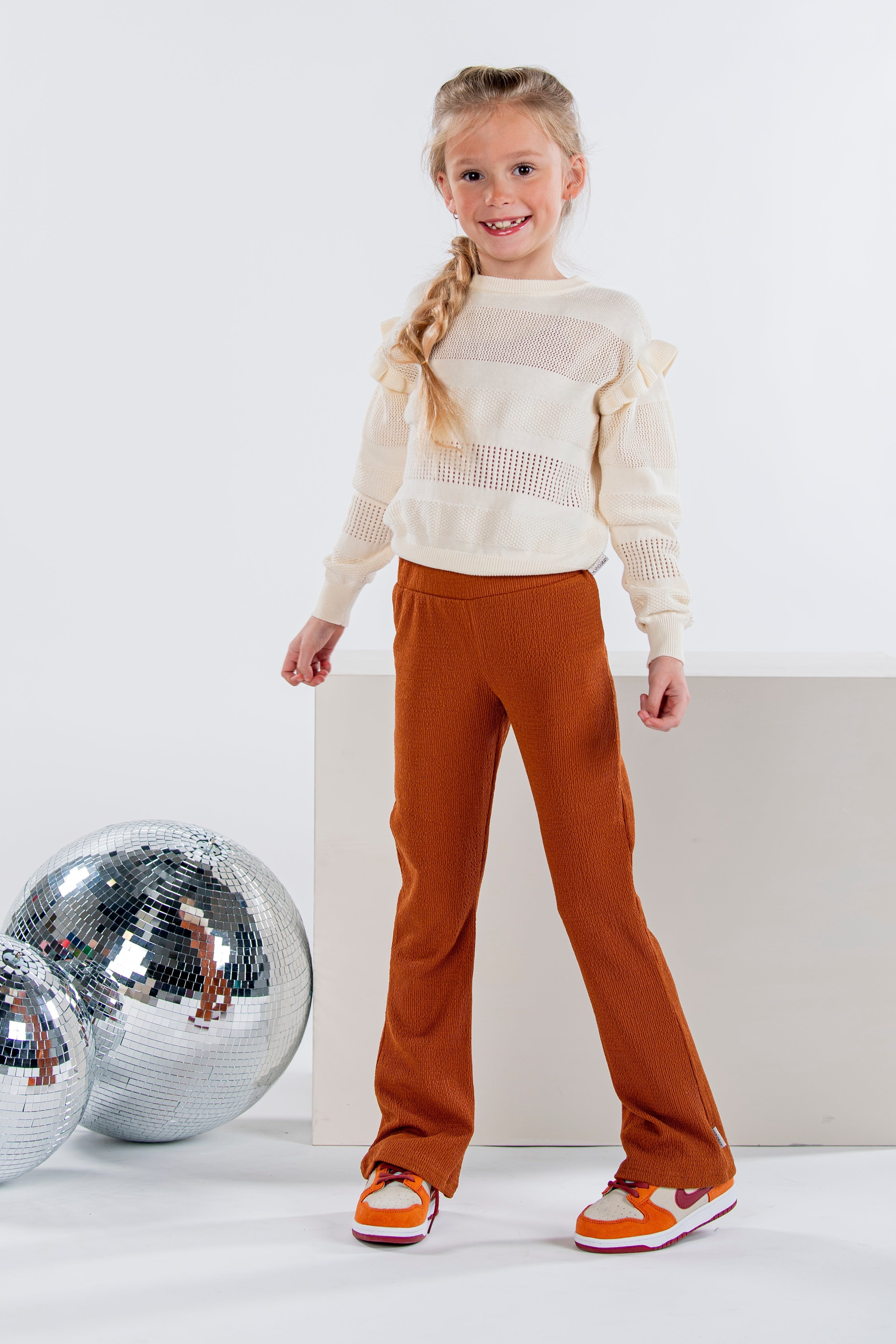 B.Nosy Feline Gebreide Trui Ecru