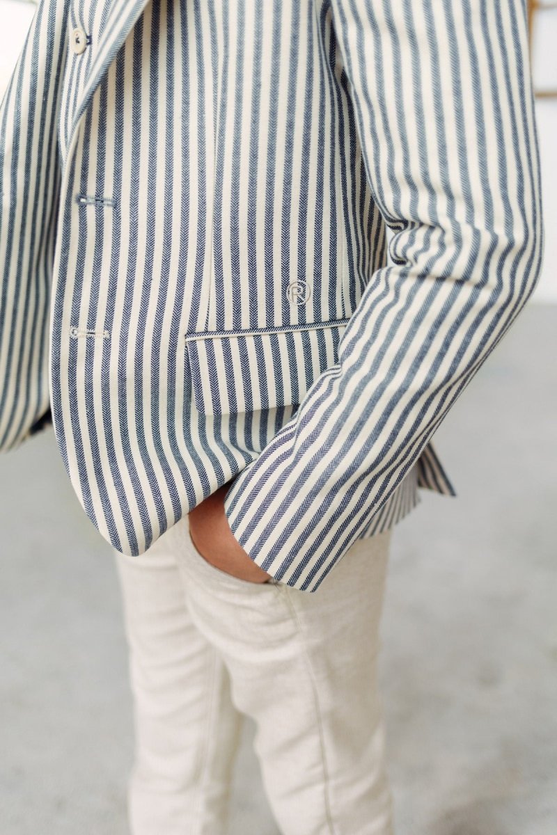 Bas blazer navy/wit streep -Blazers - Red+Blu