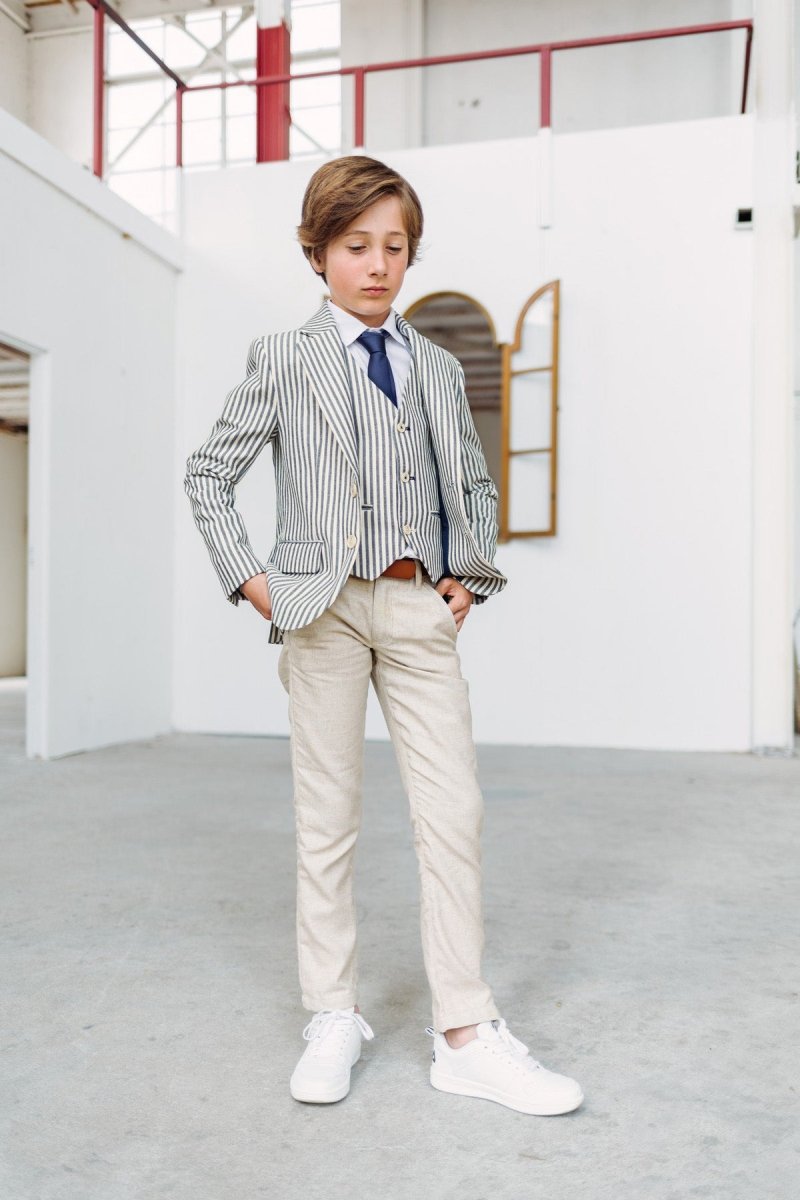 Bas blazer navy/wit streep -Blazers - Red+Blu