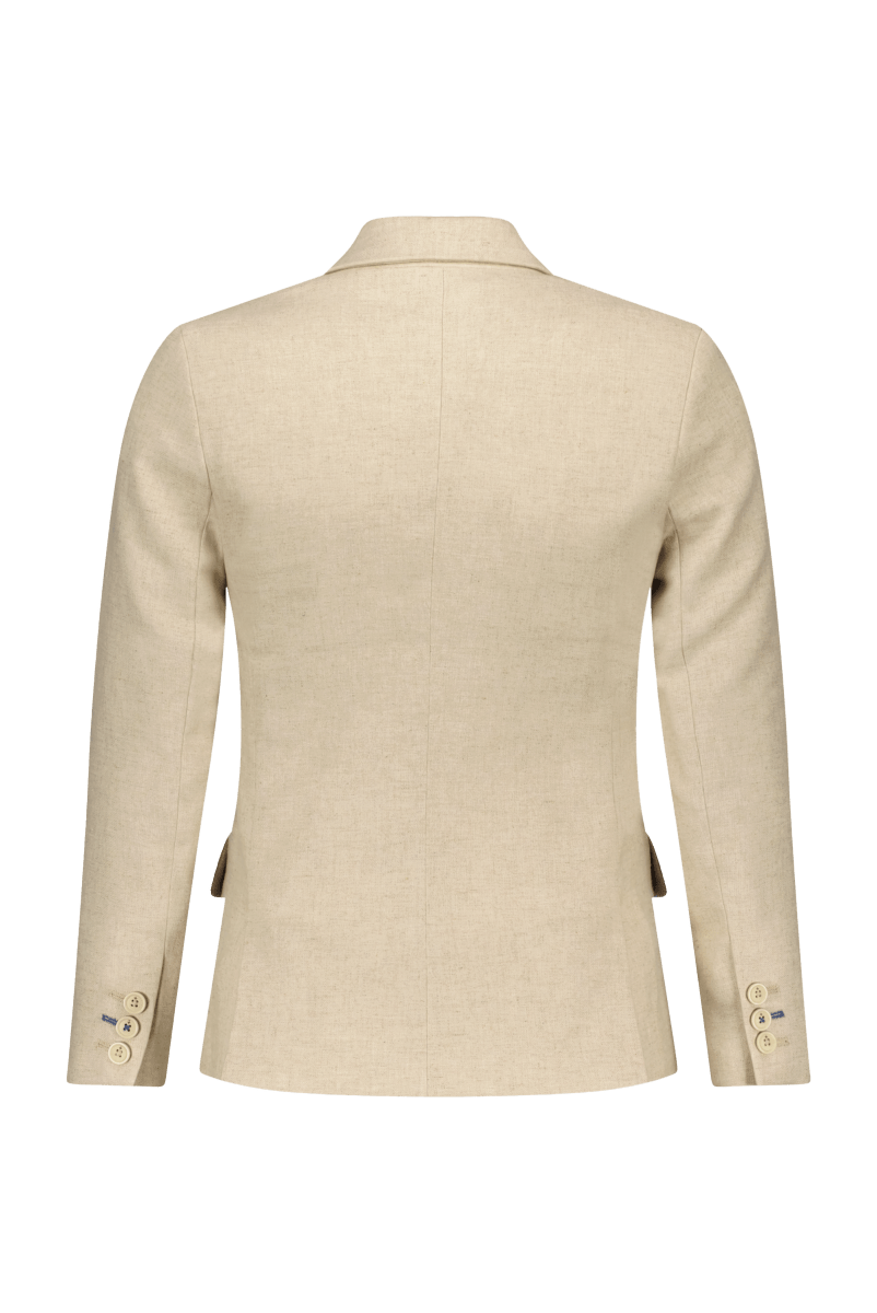 Bruce Blazer natural linnen -Blazers - Red+Blu