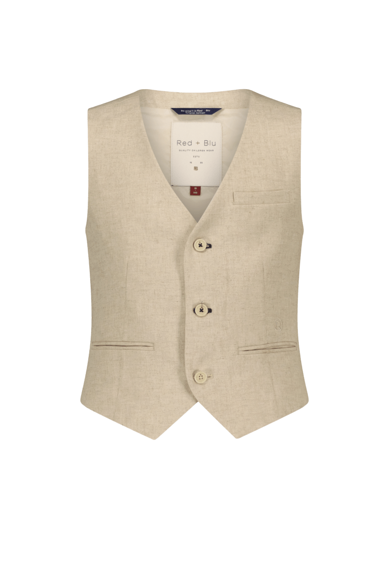Gabe Gilet natural linnen -Gilets - Red+Blu