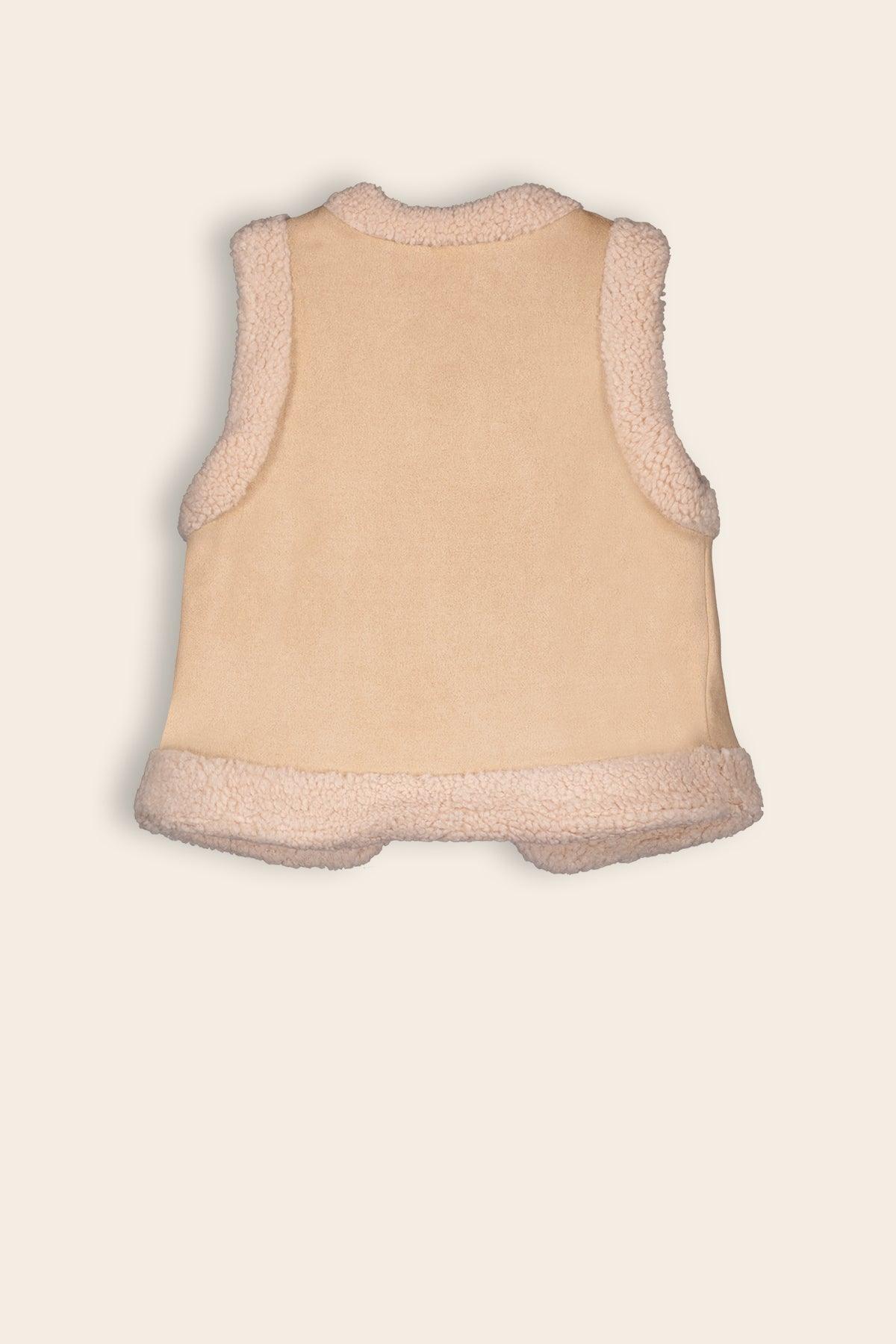 Kalia Reversible Teddy/Suede Gilet - NoNo Kidswear